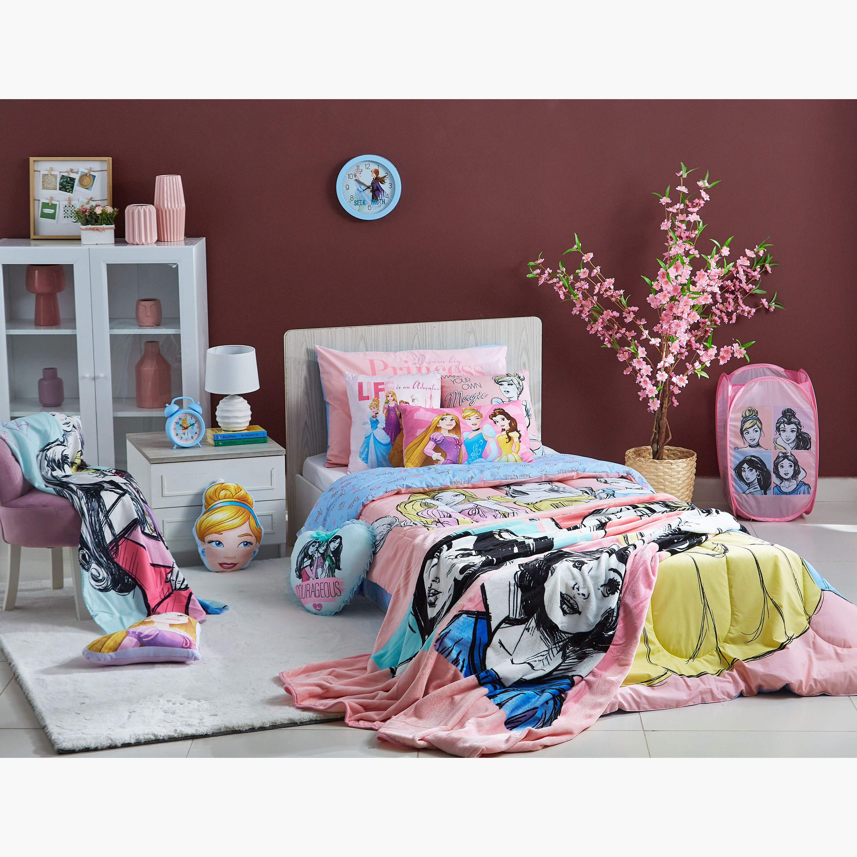 ساعة حائط برنسيس & فريندز - 24.5x24.5 سم-hbxhomeware-hbxkidsandyouth-image-5