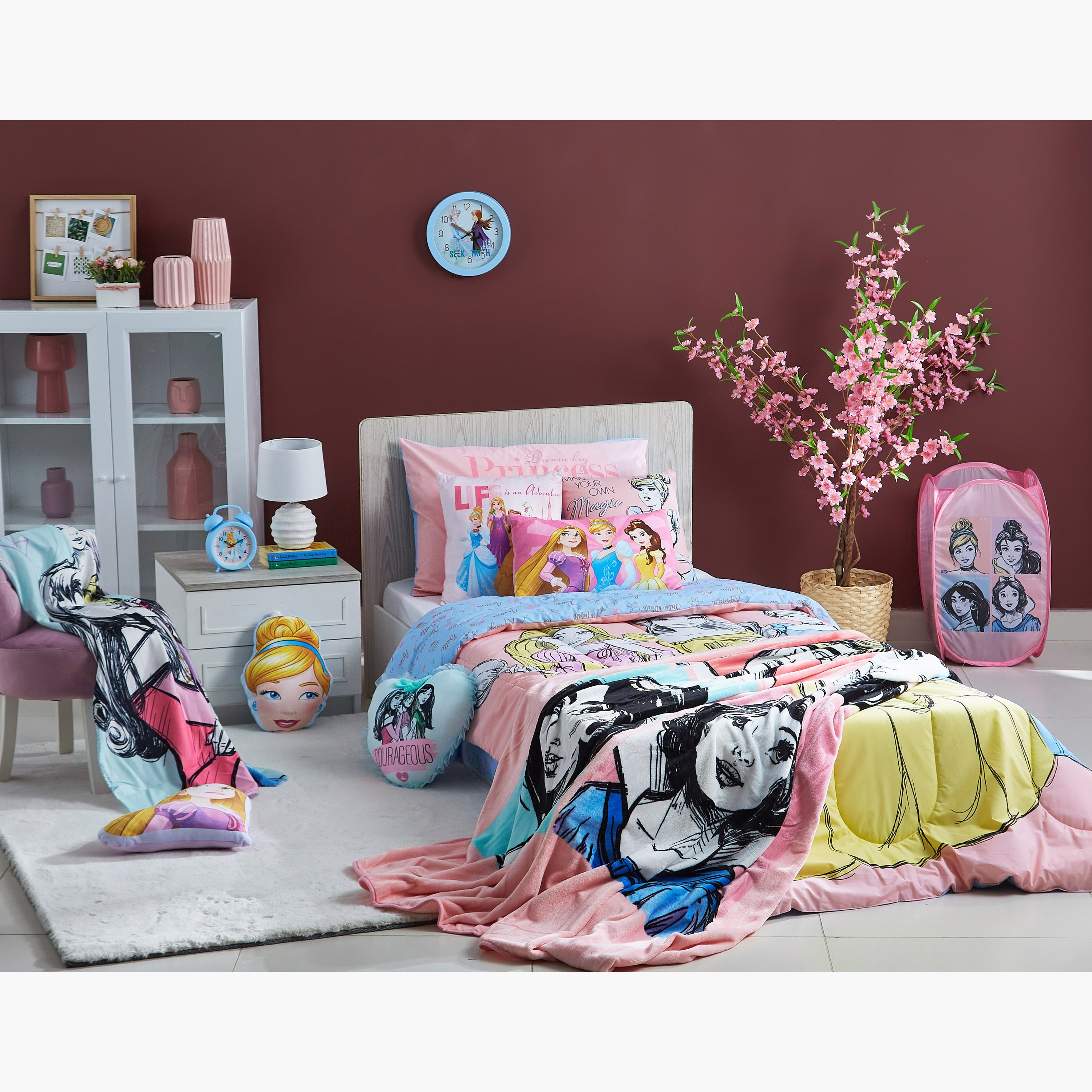 ساعة حائط برنسيس & فريندز - 24.5x24.5 سم-hbxhomeware-hbxkidsandyouth-image-5