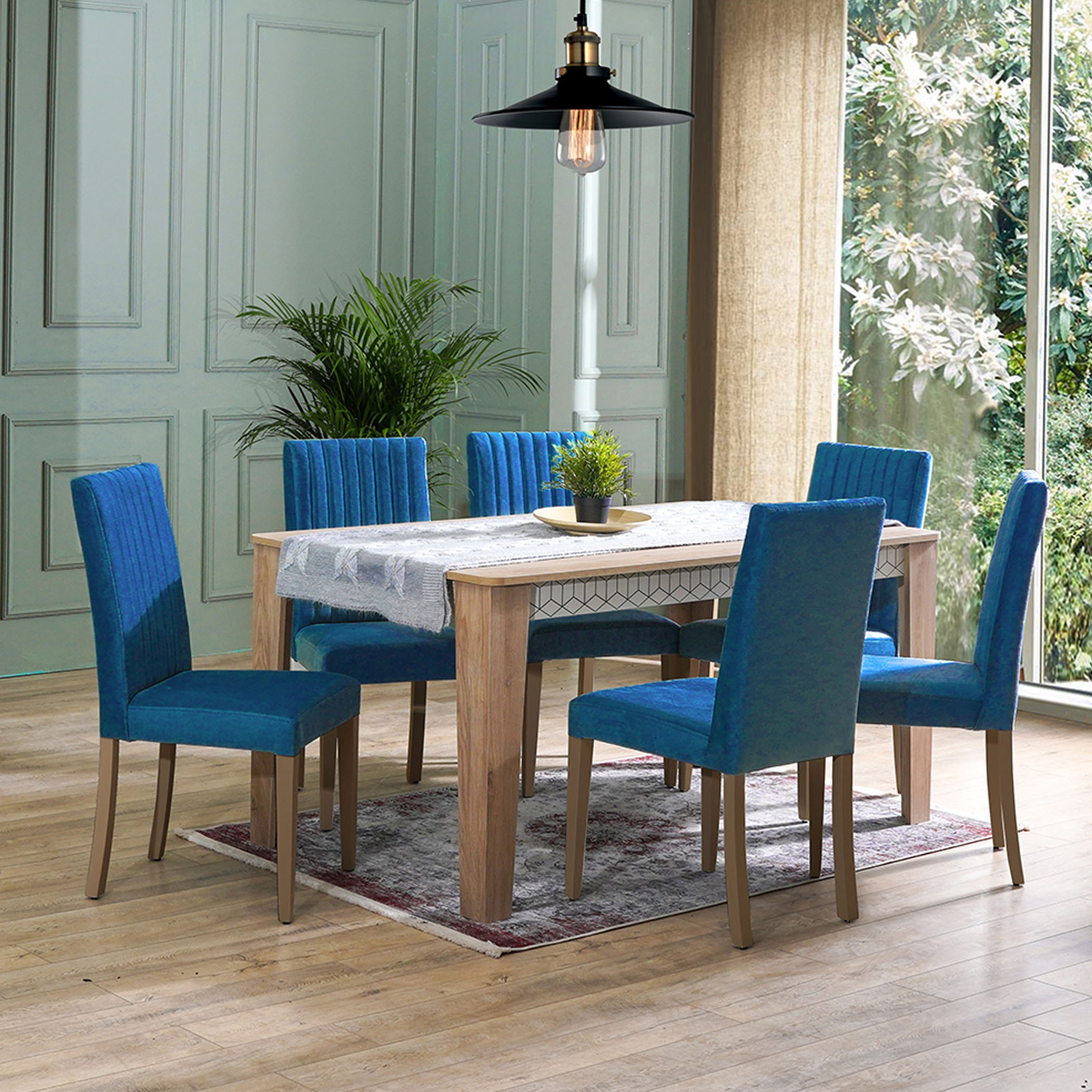 طقم سفرة 6 مقاعد من باندورا-hbxfurniture-diningtablesandsets-diningsets-sixseater-image-1