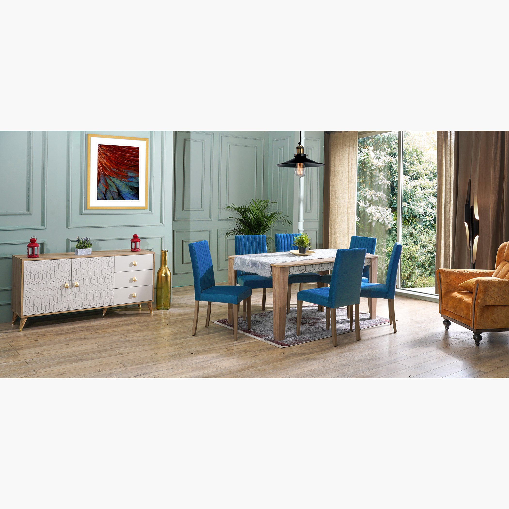 طقم سفرة 6 مقاعد من باندورا-hbxfurniture-diningtablesandsets-diningsets-sixseater-image-8