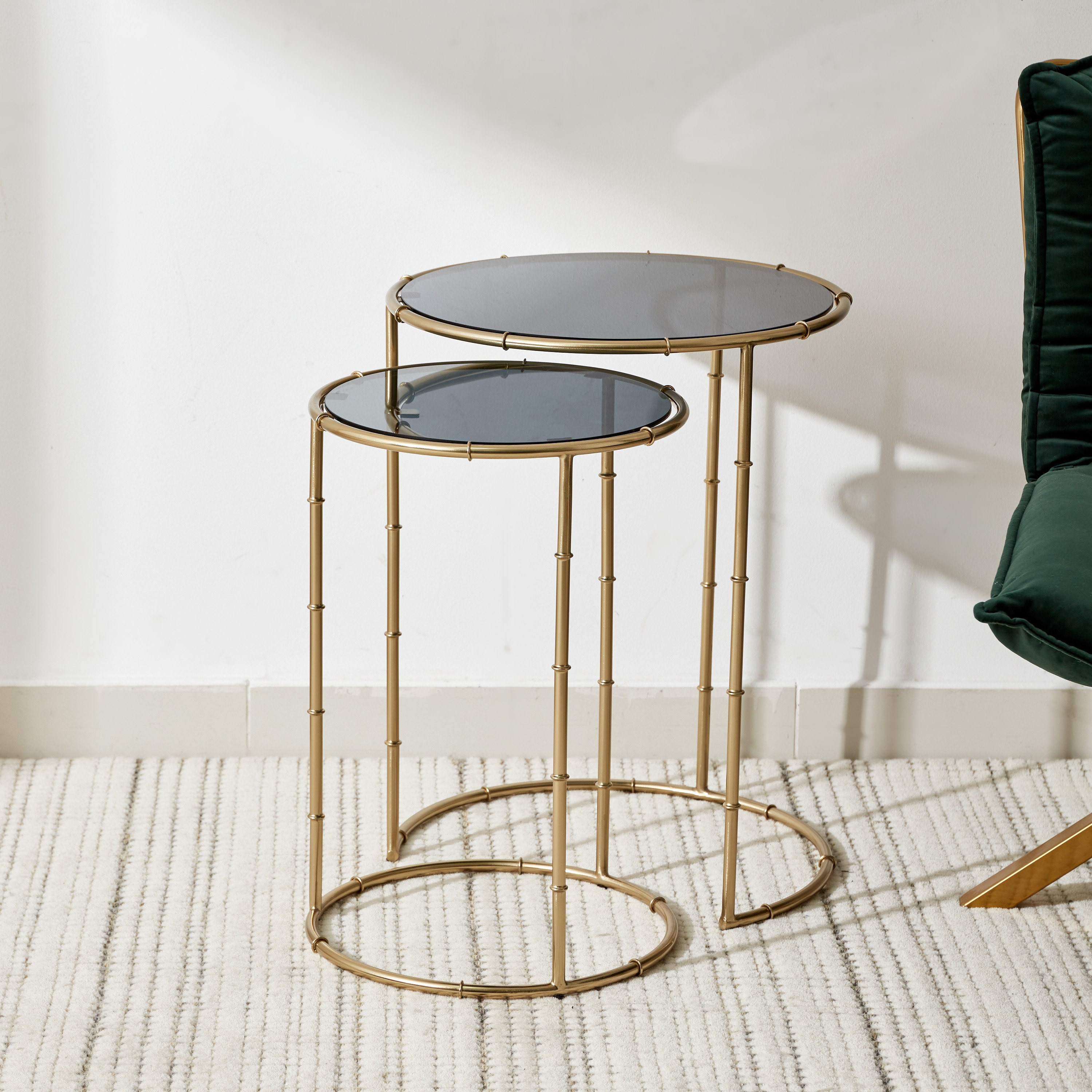 طاولات متداخلة من سامنثا - طقم من قطعتين-hbxfurniture-livingroom-nestingtables-image-1