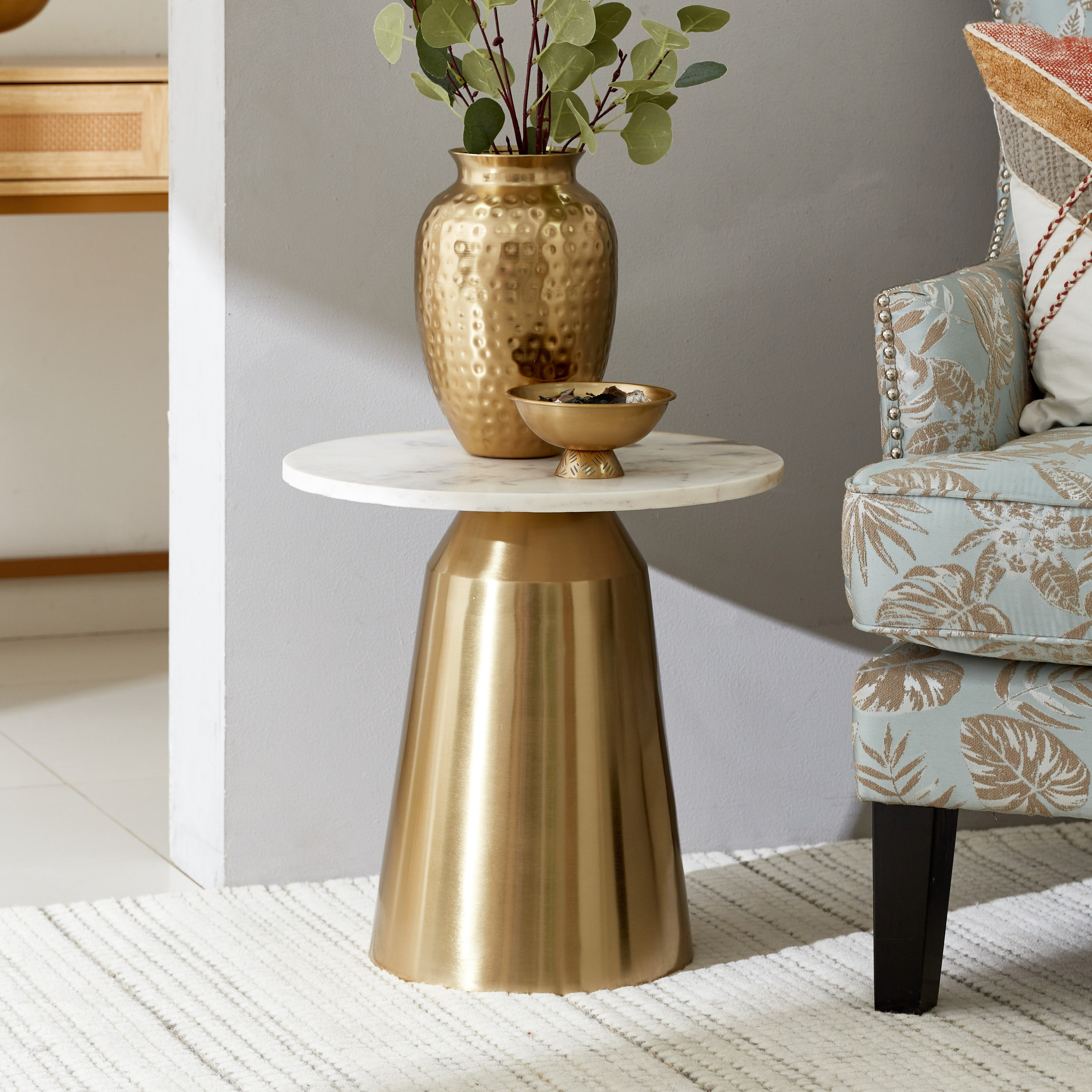 طاولة جانبية مزينة بسطح رخامي من ميسي-hbxfurniture-livingroom-endtables-image-2