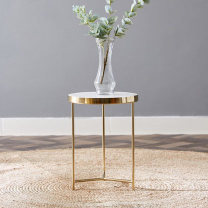 Bowe Marble Top End Table