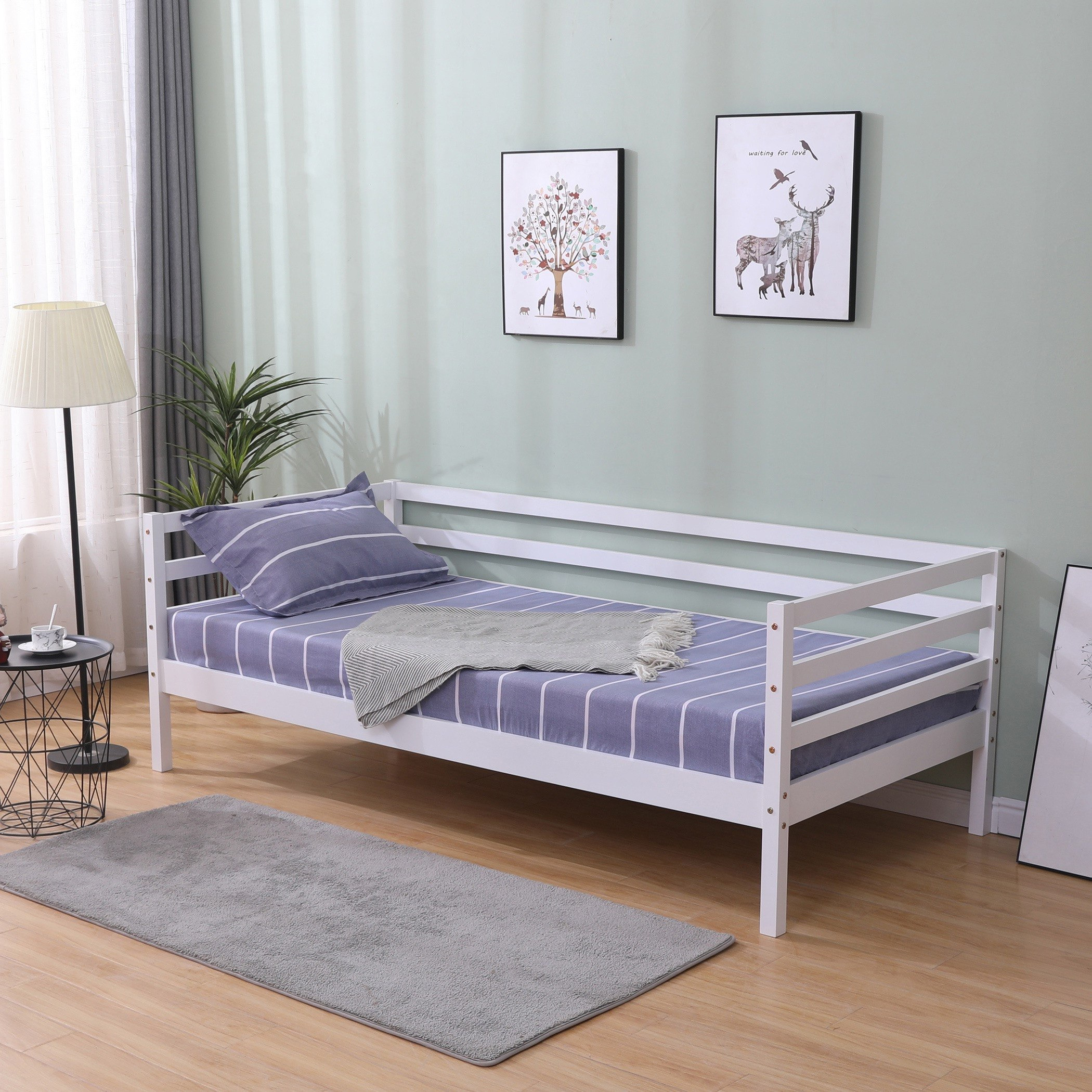 Movo Vanilla Louis Day Bed with 2 Drawers - 90x190 cm-hbxbedroom-bedsandbedsets-daybeds-image-3