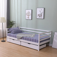 Vanilla Louis Day Bed with 2 Drawers - 90x190 cm