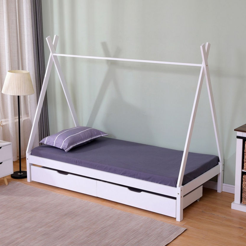 Vanilla Single House Bed with 2 Drawers - 90x190 cm-Single-image-0