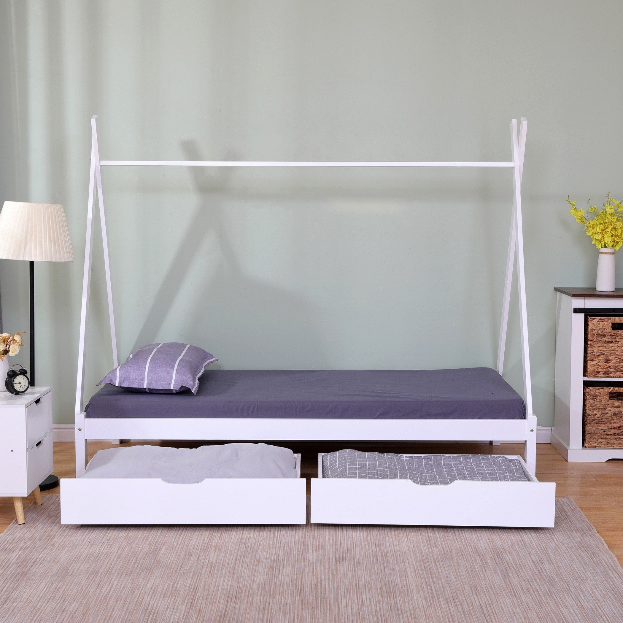 سرير فردي بتصميم منزل و2 درج - فانيلا من موڤو - 90x190 سم-hbxfurniture-bedsandbedsets-beds-single-image-3