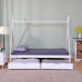 Vanilla Single House Bed with 2 Drawers - 90x190 cm-Single-thumbnailMobile-2