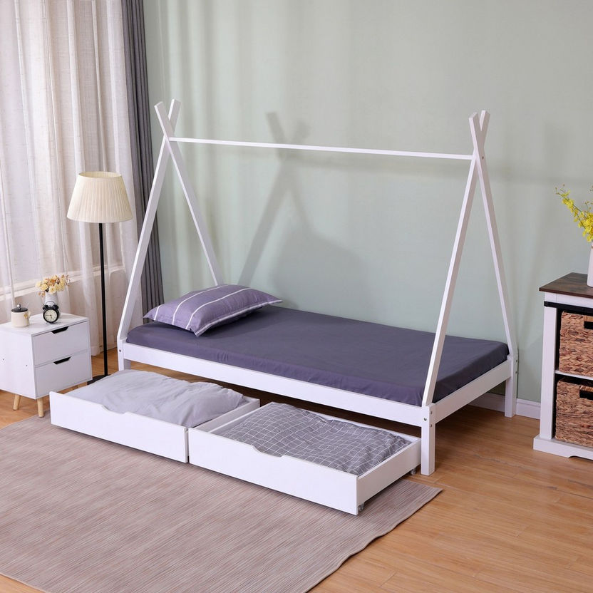 Vanilla Single House Bed with 2 Drawers - 90x190 cm-Single-image-4