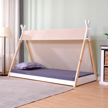 من المبالغة عقد العقد  اشتري سرير فردي بتصميم منزل مع خيمة من فانيلا - 90x190 سم أونلاين | هوم  بوكس سعودي