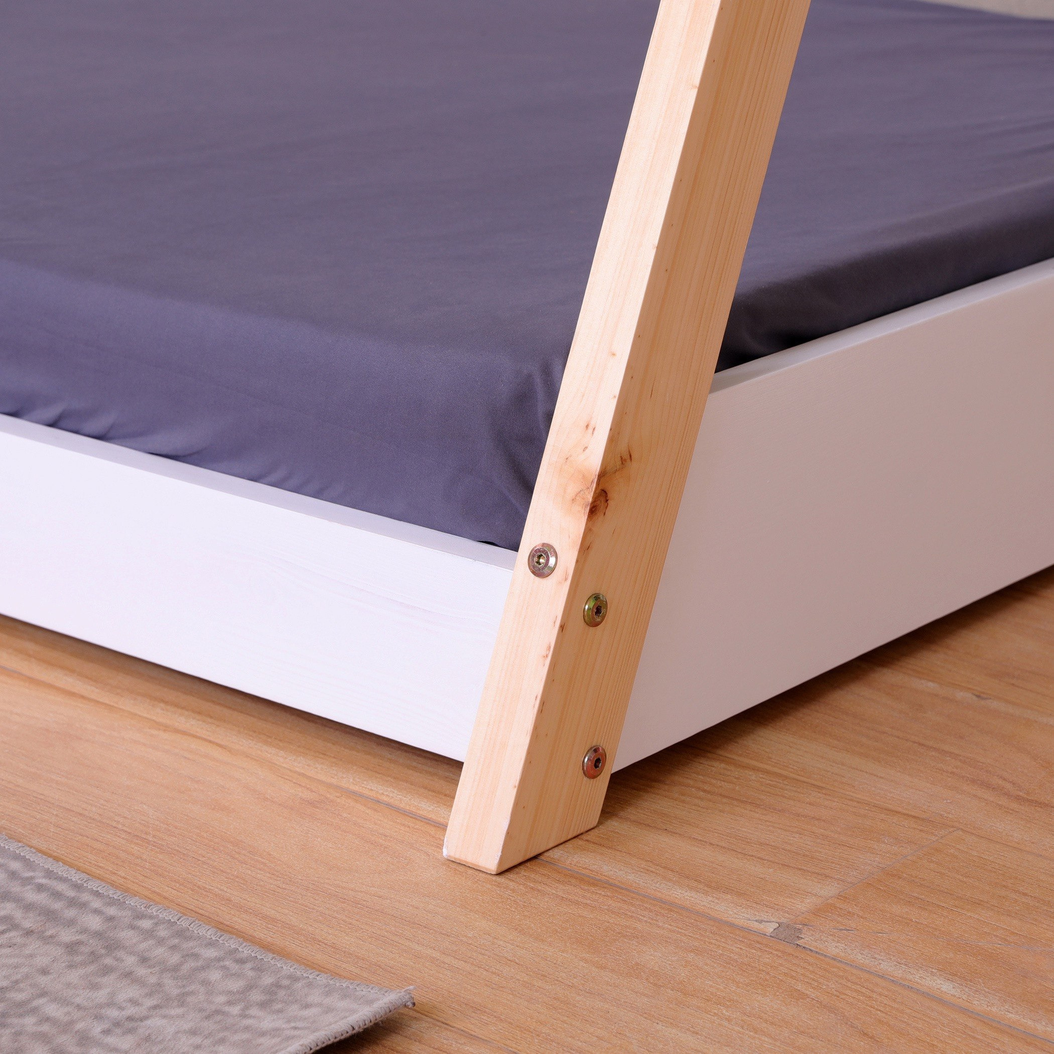 سرير فردي بتصميم منزل مع خيمة من  فانيلا - 90x190 سم-hbxfurniture-bedsandbedsets-beds-single-image-5