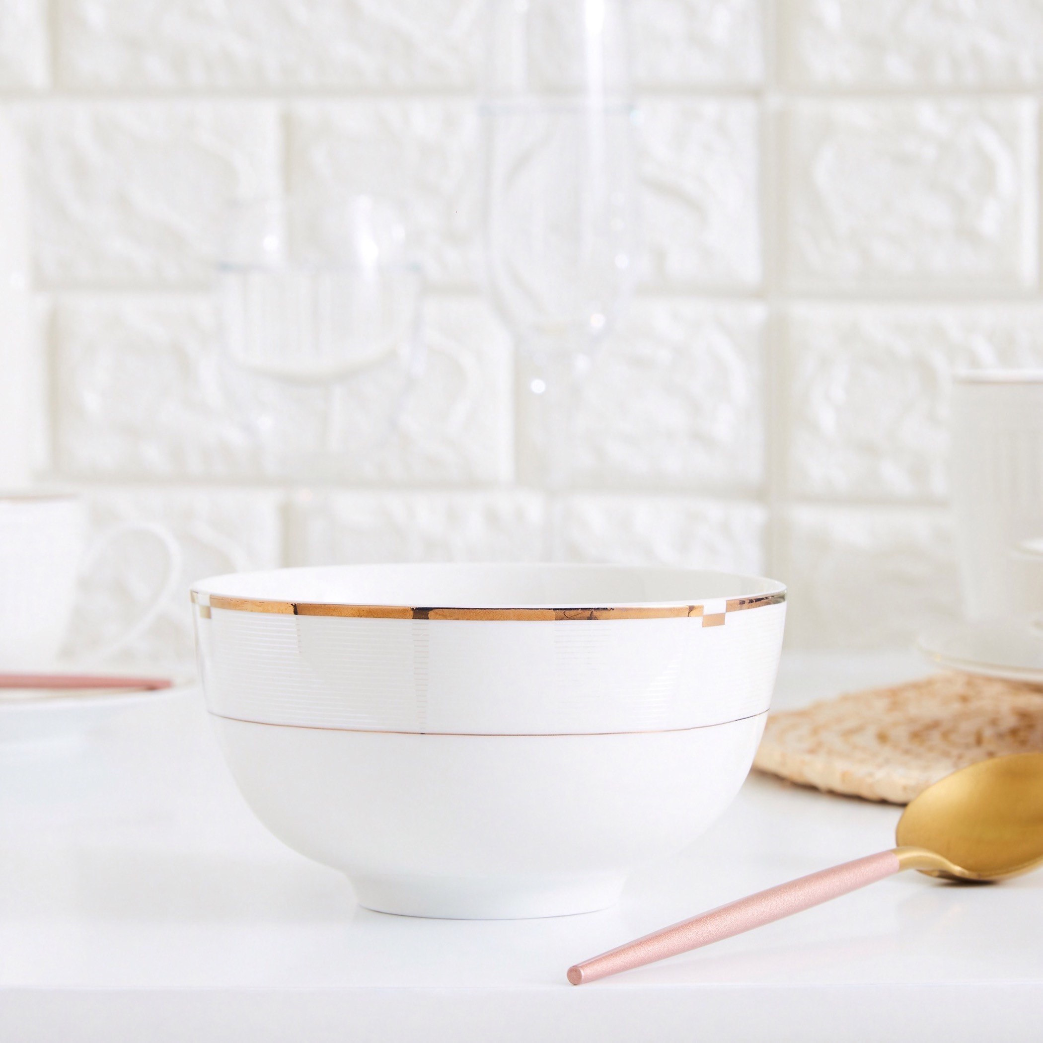 وعاء حبوب مضلع ذهبي - 12.7 سم-hbxdecorandfurnishings-tabletop-crockery-image-2