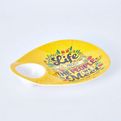 Indie Vibe Life Chip & Dip Plate - 25.5 cms