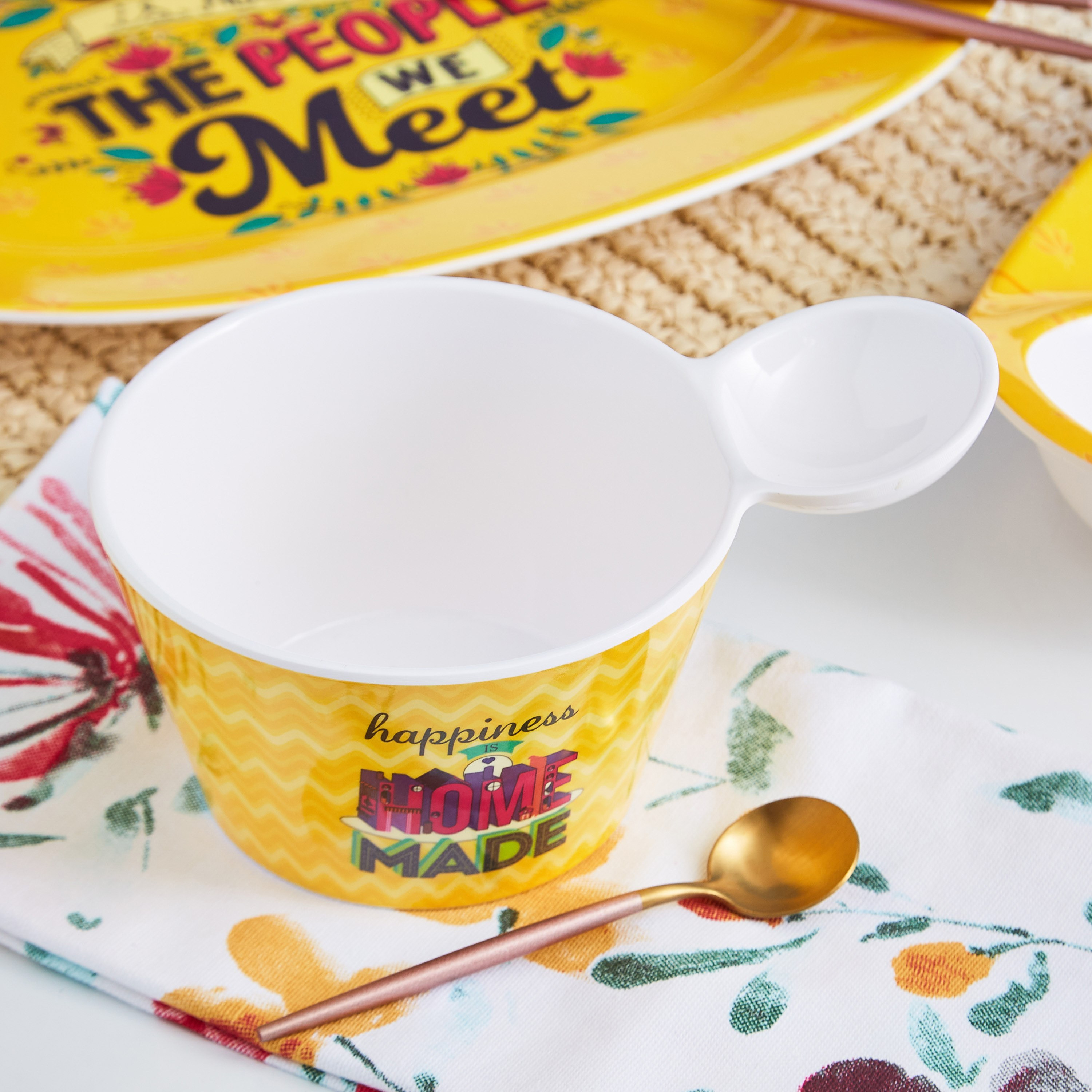Indie Vibe Happiness Is Home Made Dip Bowl - 12.7 cm-hbxdecorandfurnishings-tabletop-serveware-image-2
