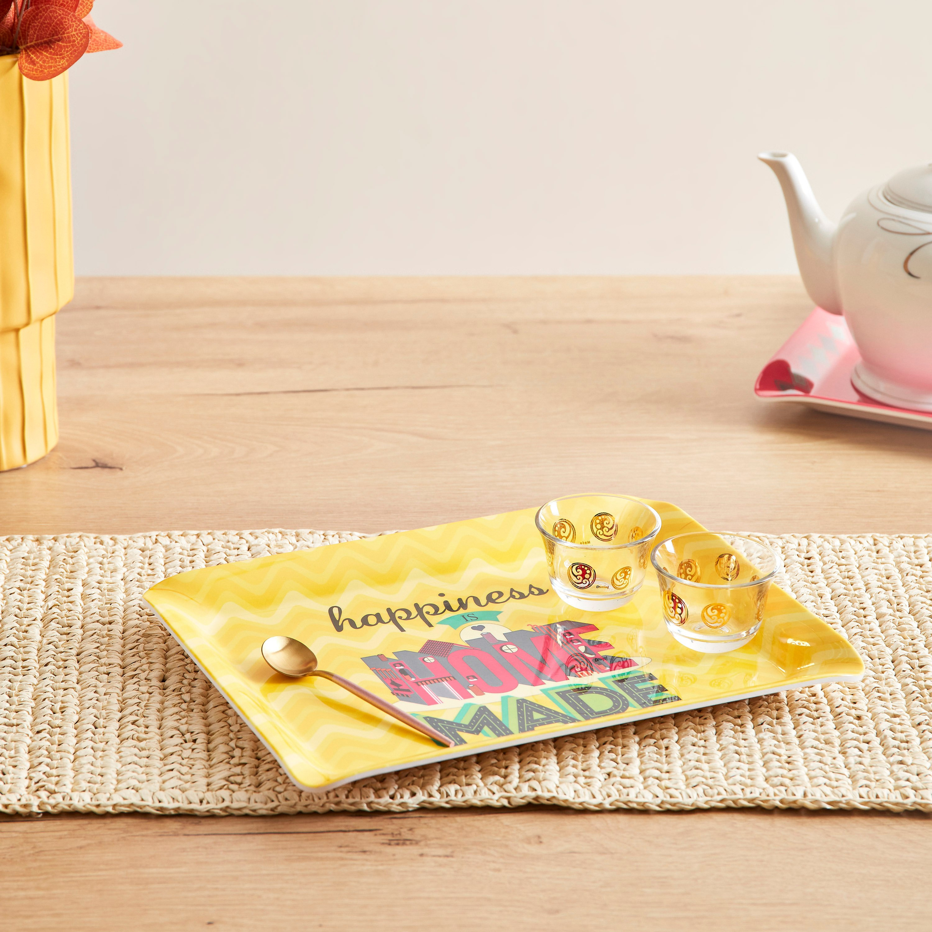 Indie Vibe Happiness is Home Made Serving Tray - 31x23 cm-hbxdecorandfurnishings-tabletop-serveware-image-1