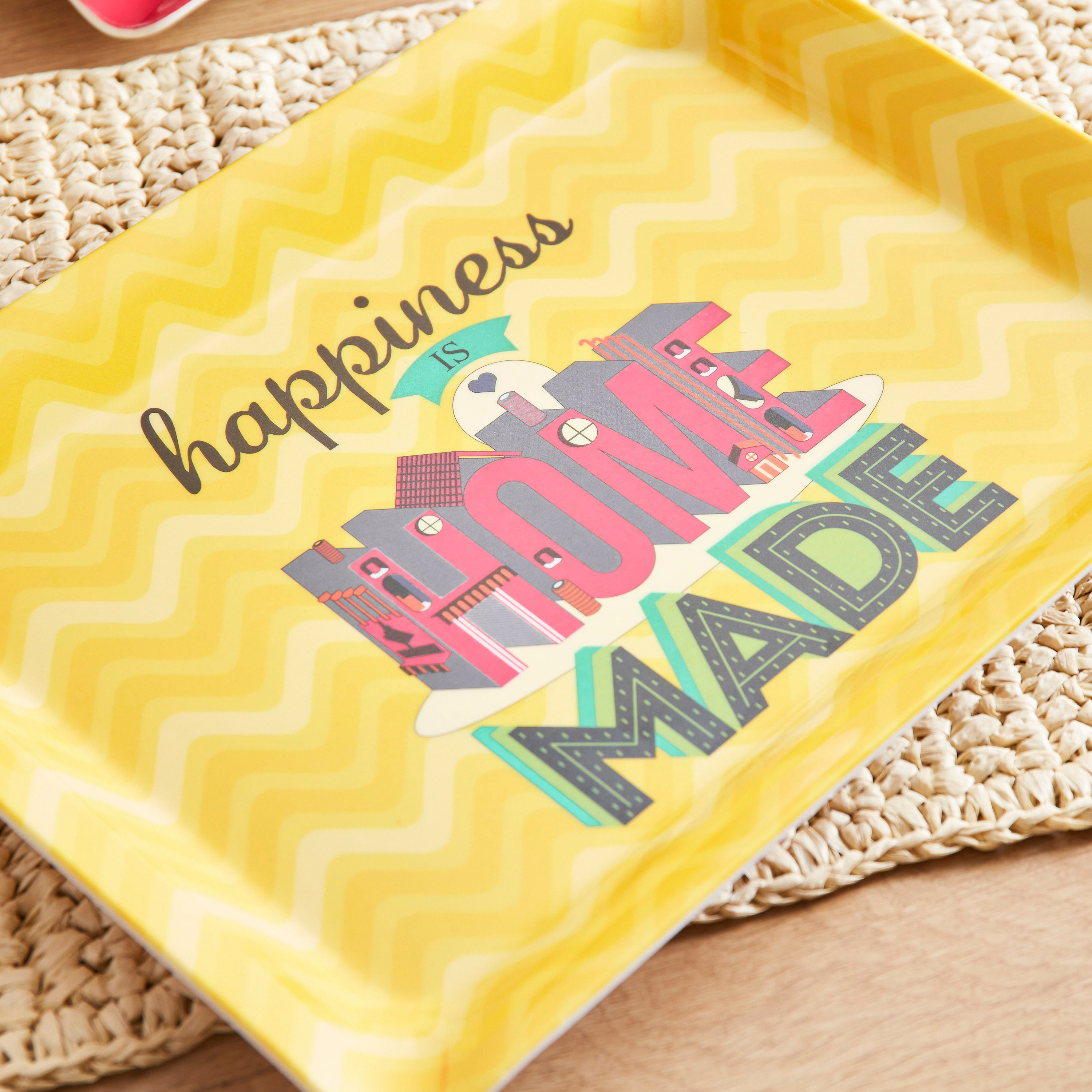 Indie Vibe Happiness is Home Made Serving Tray - 31x23 cm-hbxdecorandfurnishings-tabletop-serveware-image-3