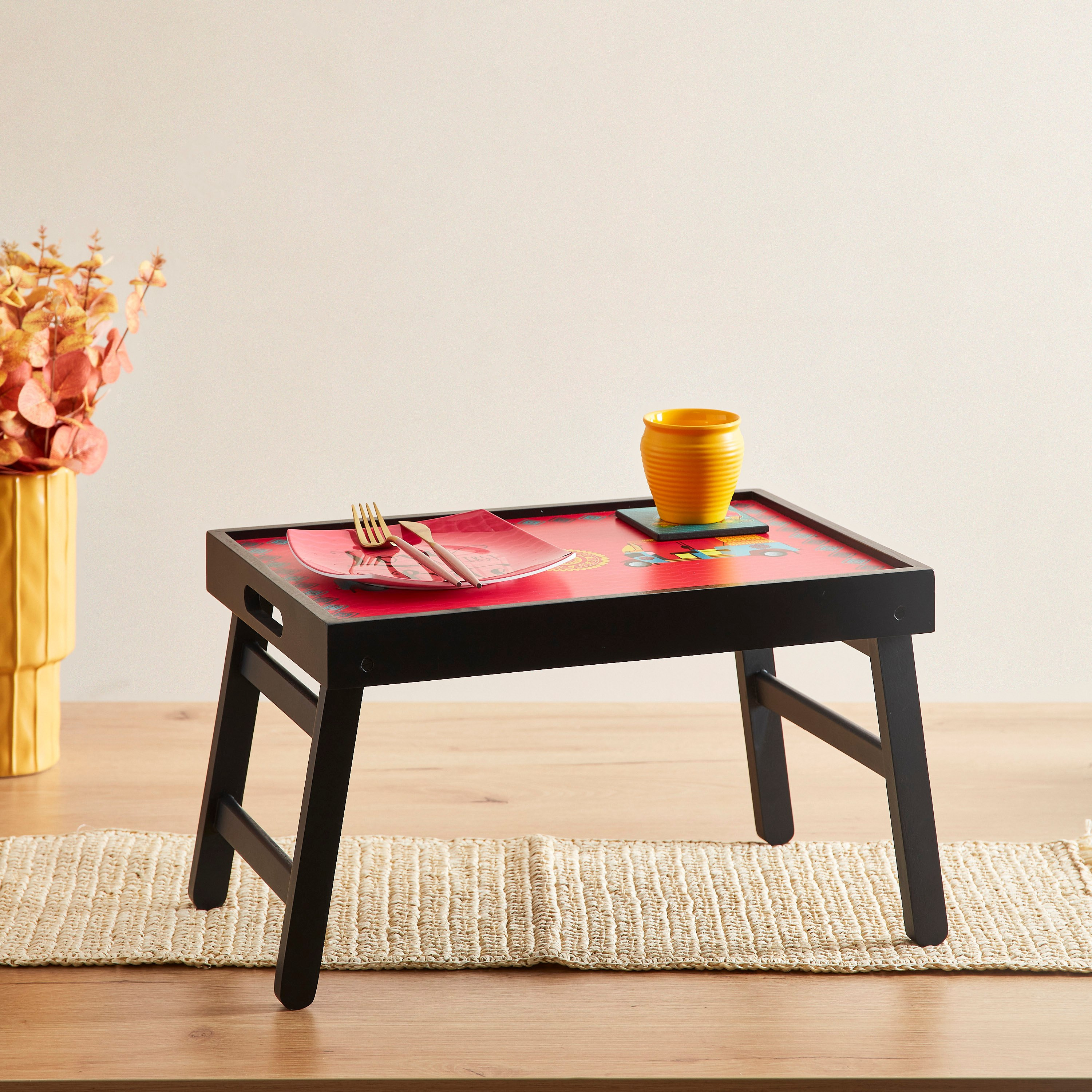 طاولة إفطار خشبية من إندي فايب بأرجل قابلة للطي - 45x30x5 سم-hbxdecorandfurnishings-tabletop-serveware-image-1