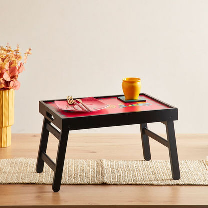 Indie Vibe Wooden Breakfast Table with Foldable Legs - 45x30x5 cms