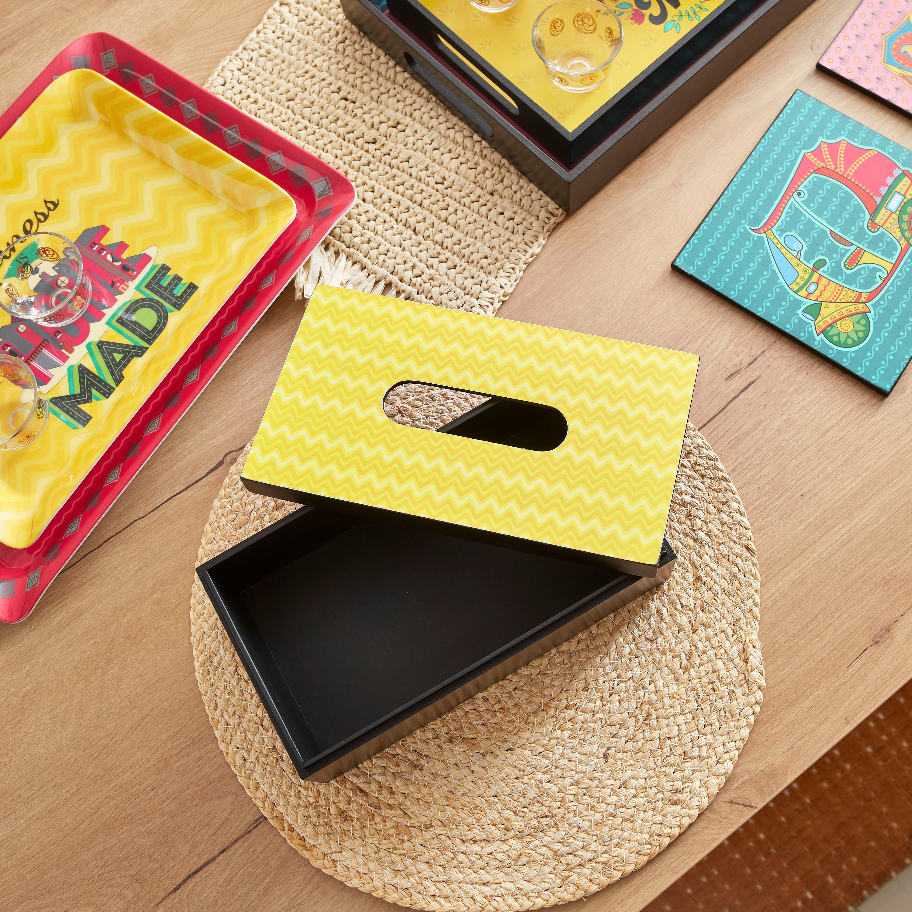 Indie Vibe Wooden Tissue Box - 25x14x8 cm-hbxkitchen-kitchenware-kitchenaccessories-image-2