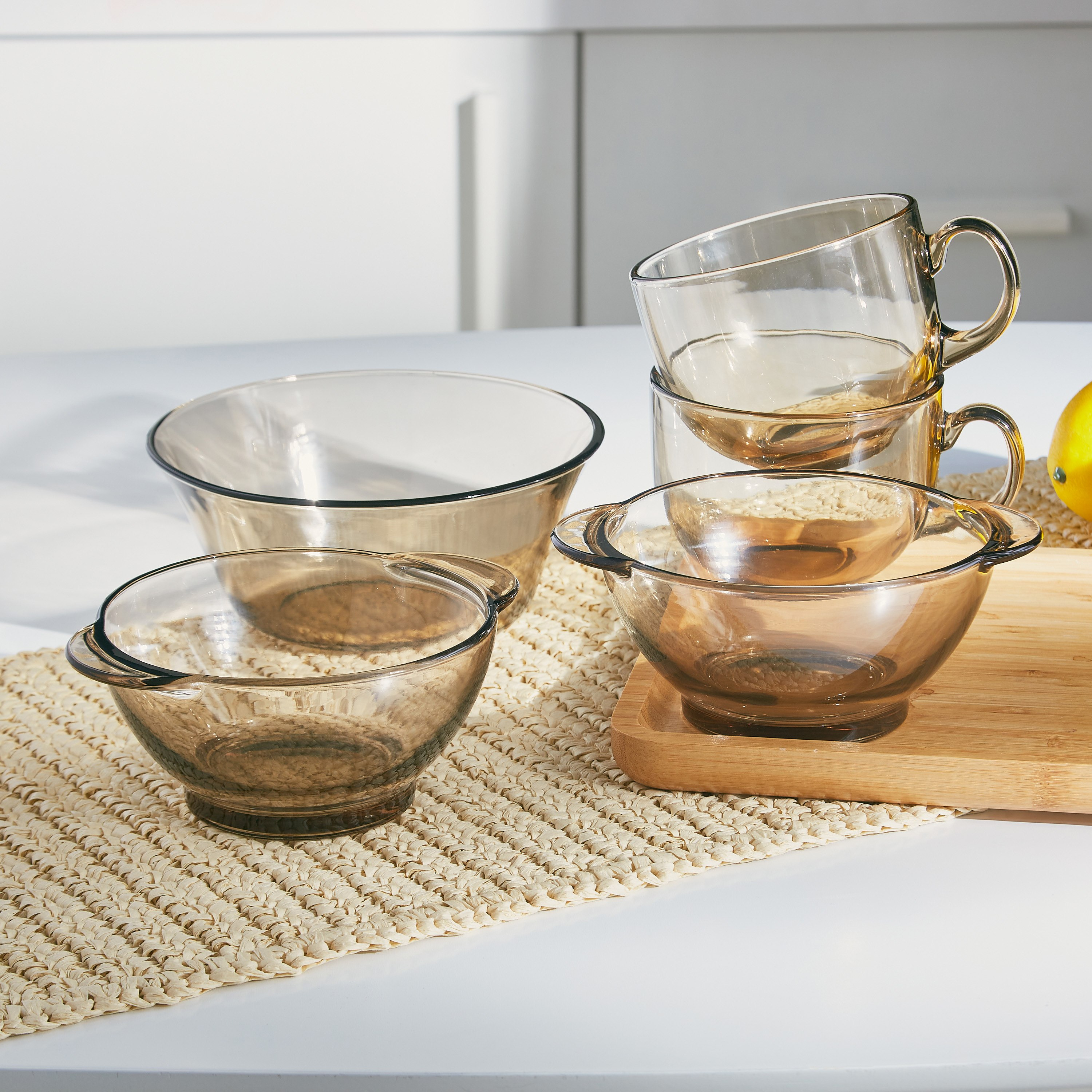 طقم تقديم زجاجي 5 أقسام من أروها-hbxhomeware-hbxkitchen-image-1