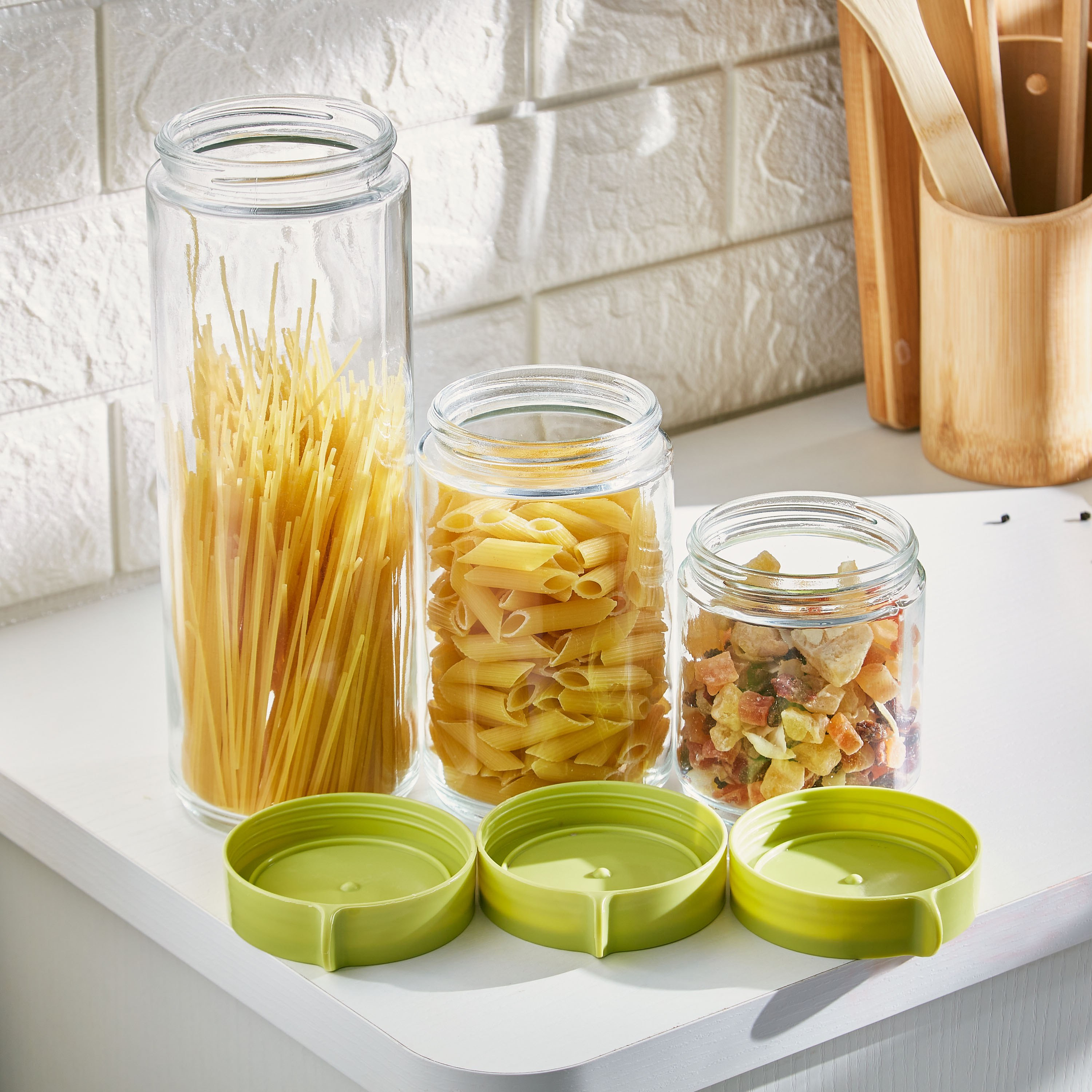 طقم برطمان تخزين زجاجي من أروها - 3 قطع-hbxhomeware-hbxkitchen-image-3