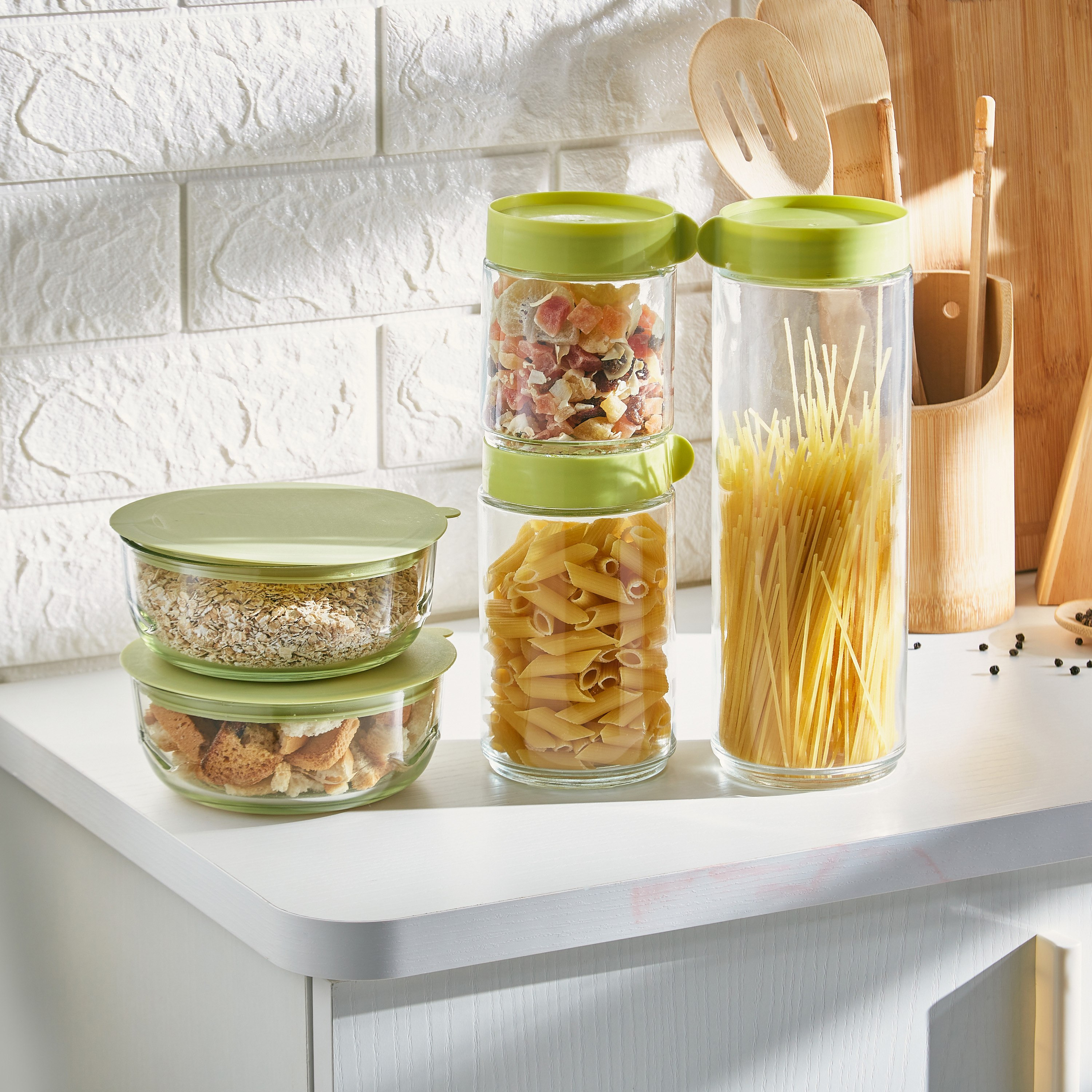 برطمان تخزين زجاج من أروها - طقم من 5 قطع-hbxhomeware-hbxkitchen-image-2