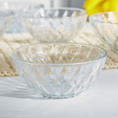 Aroha Diamond Glass Bowl - Set of 6