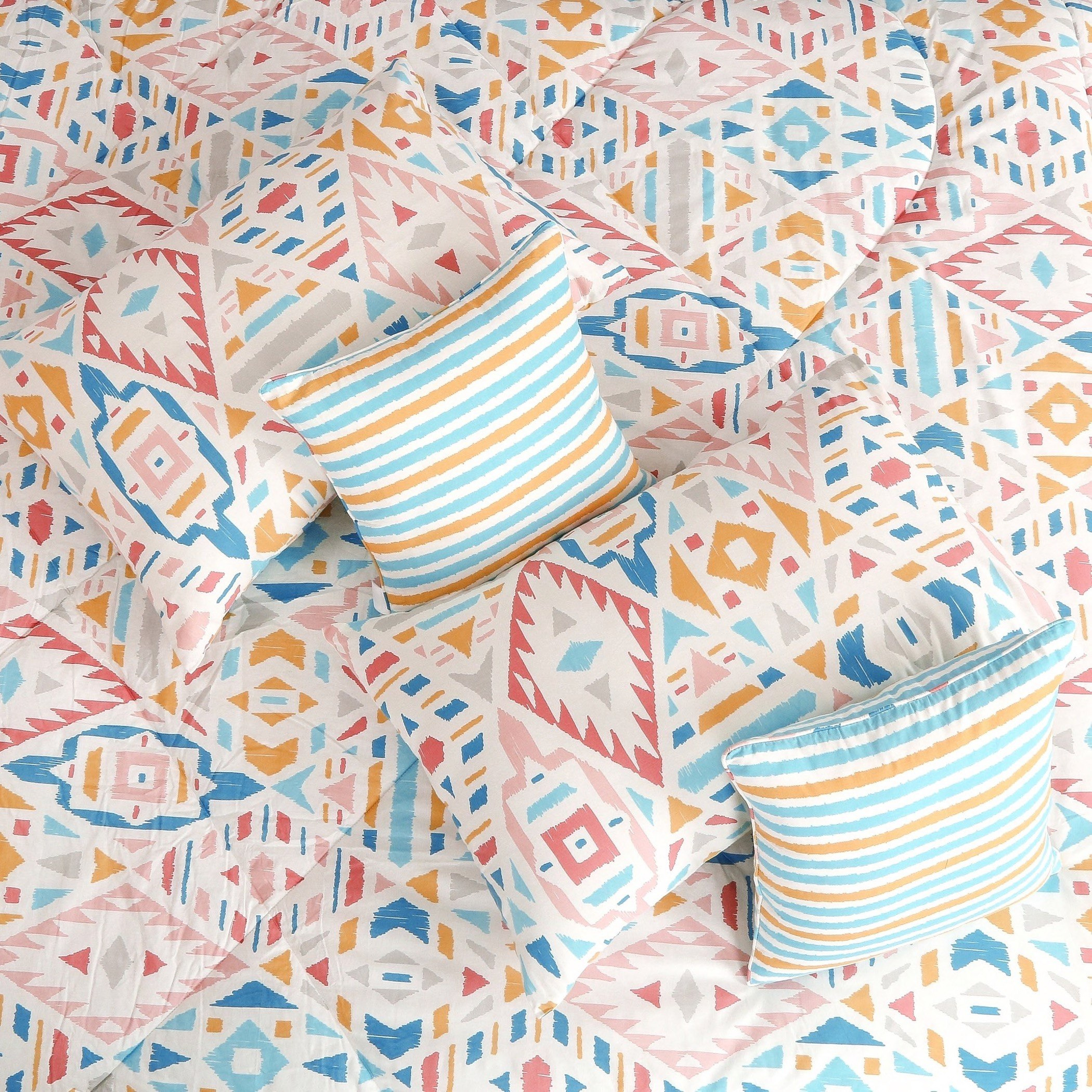 طقم لحاف قطن كينج بطبعات 5 قطع من ماديسون جريتا - 220x240 سم-PROMO_HB_AE_B1G1_250925-image-2