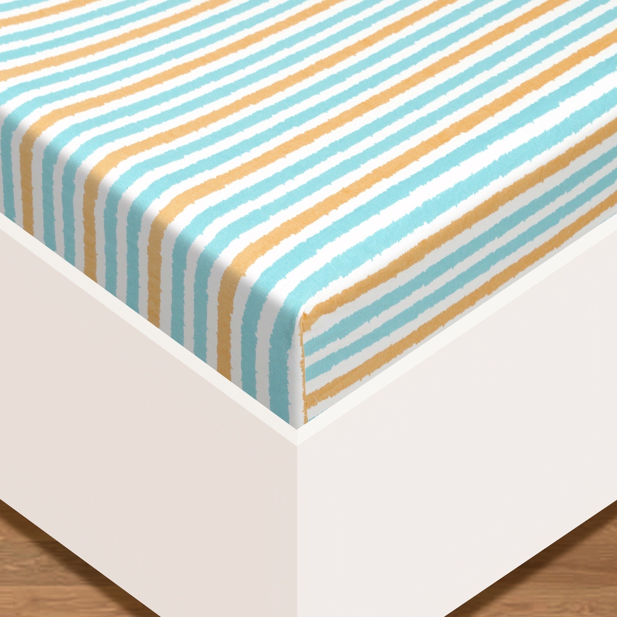 شرشف مطّاطي كينج قطني بطبعات من ماديسون جريتا - 180x200+25 سم-hbxhomeware-bedding-fittedsheets-image-2