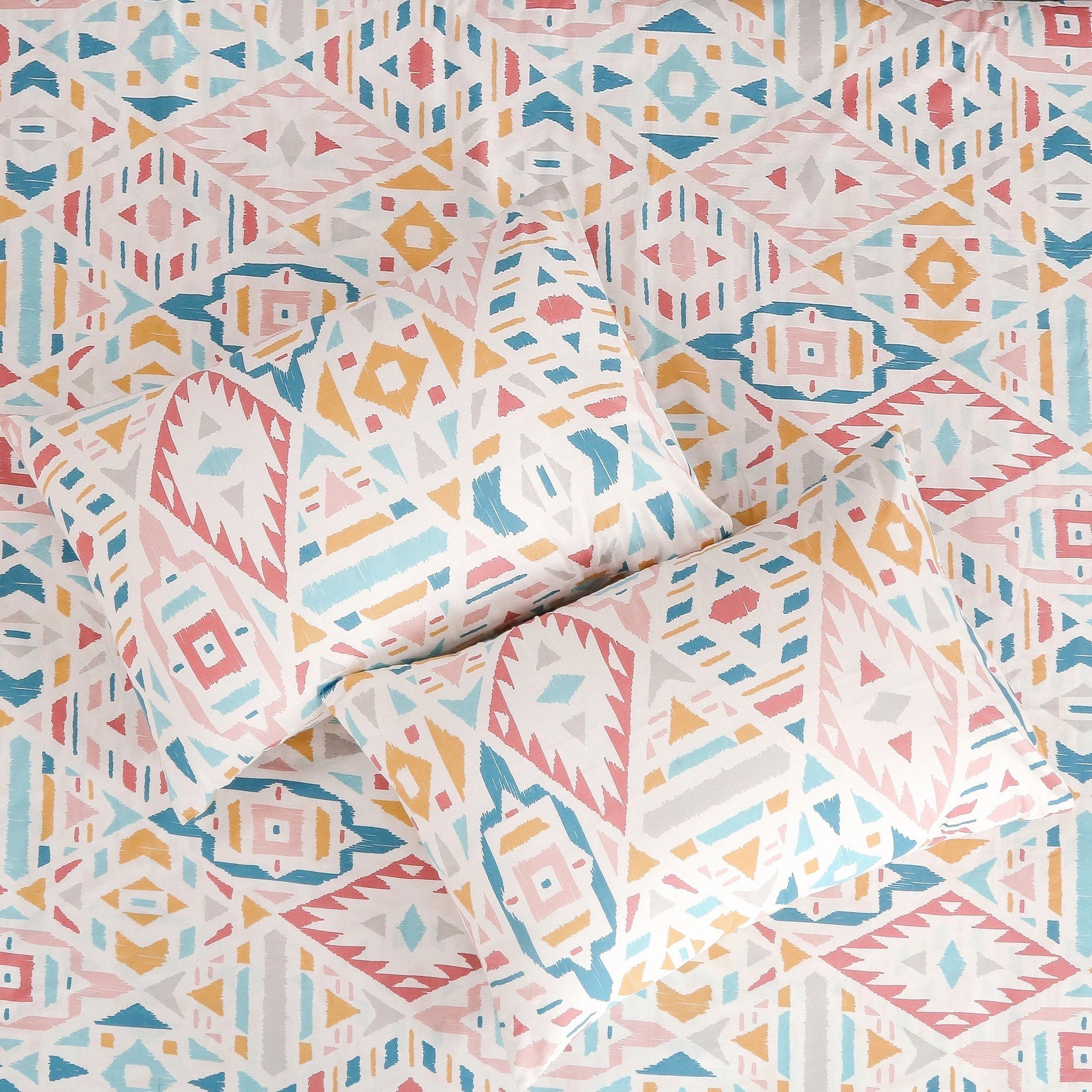 طقم غطاء لحاف مزدوج قطني بطبعات 3 قطع من ماديسون جريتا - 150x220 سم-hbxhomeware-hbxdecorandfurnishings-image-2