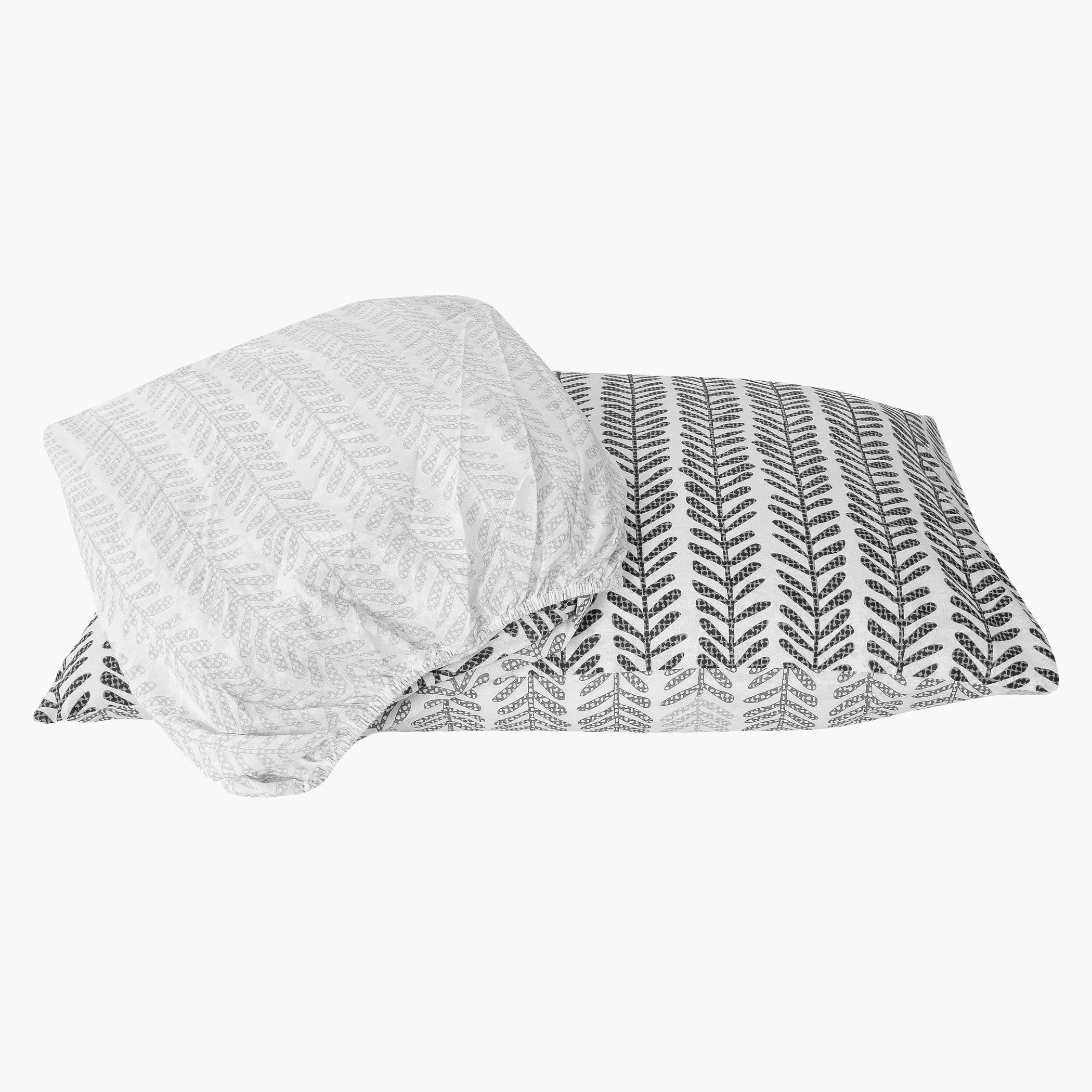 Aurora Gianna Printed Cotton King Fitted Sheet - 180x200+25 cm-hbxhomeware-hbxbedroom-image-4