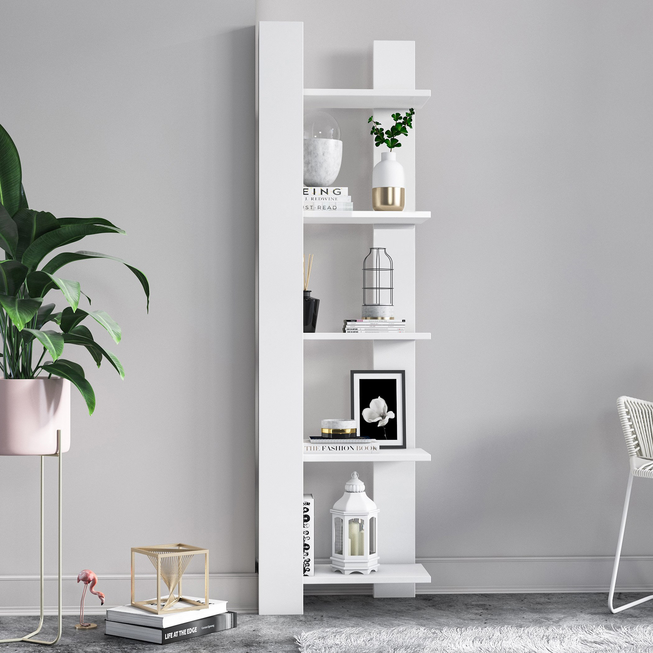 Niva 4-Tier Corner Bookcase-hbxfurniture-office-bookcases-image-2