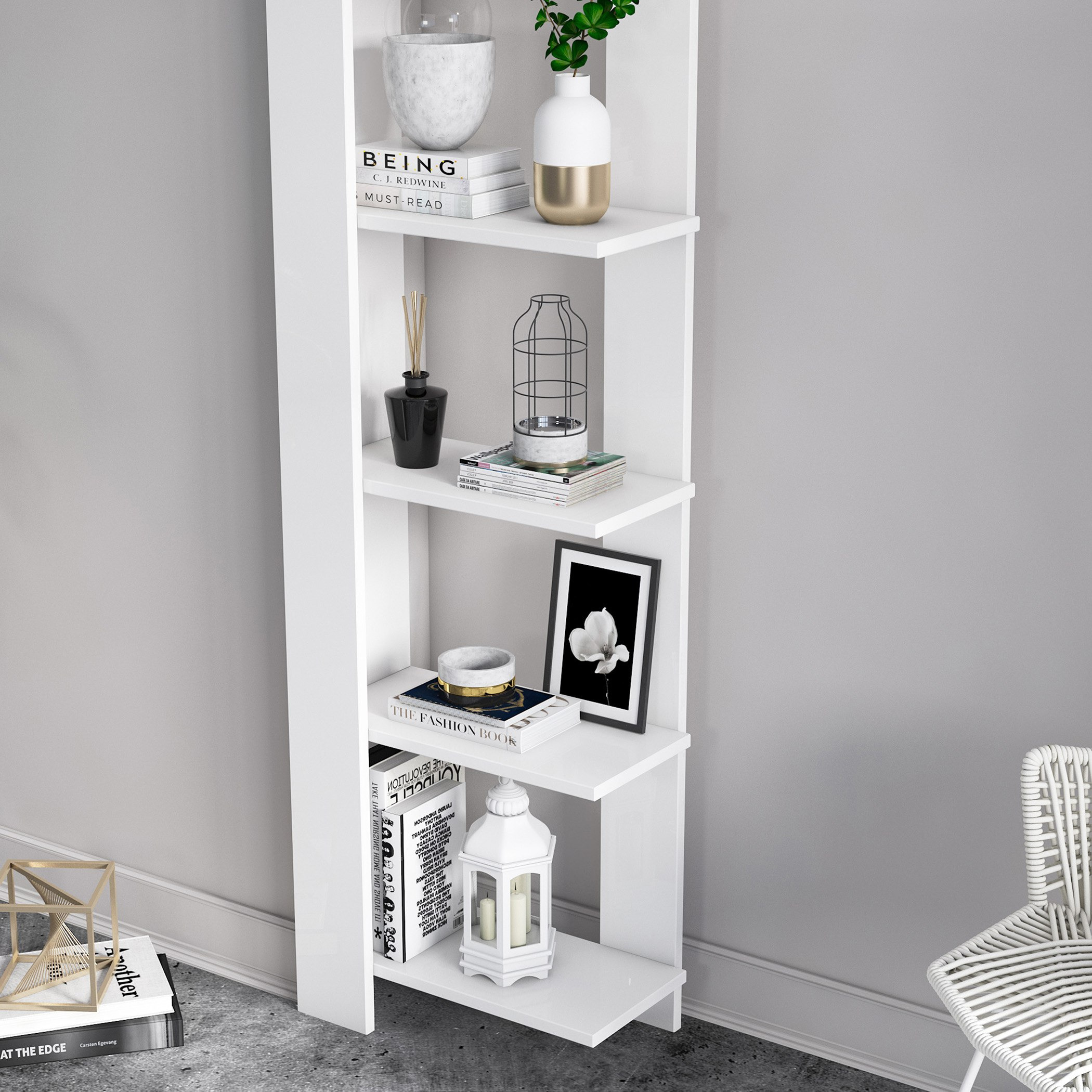 Niva 4-Tier Corner Bookcase-hbxfurniture-office-bookcases-image-5