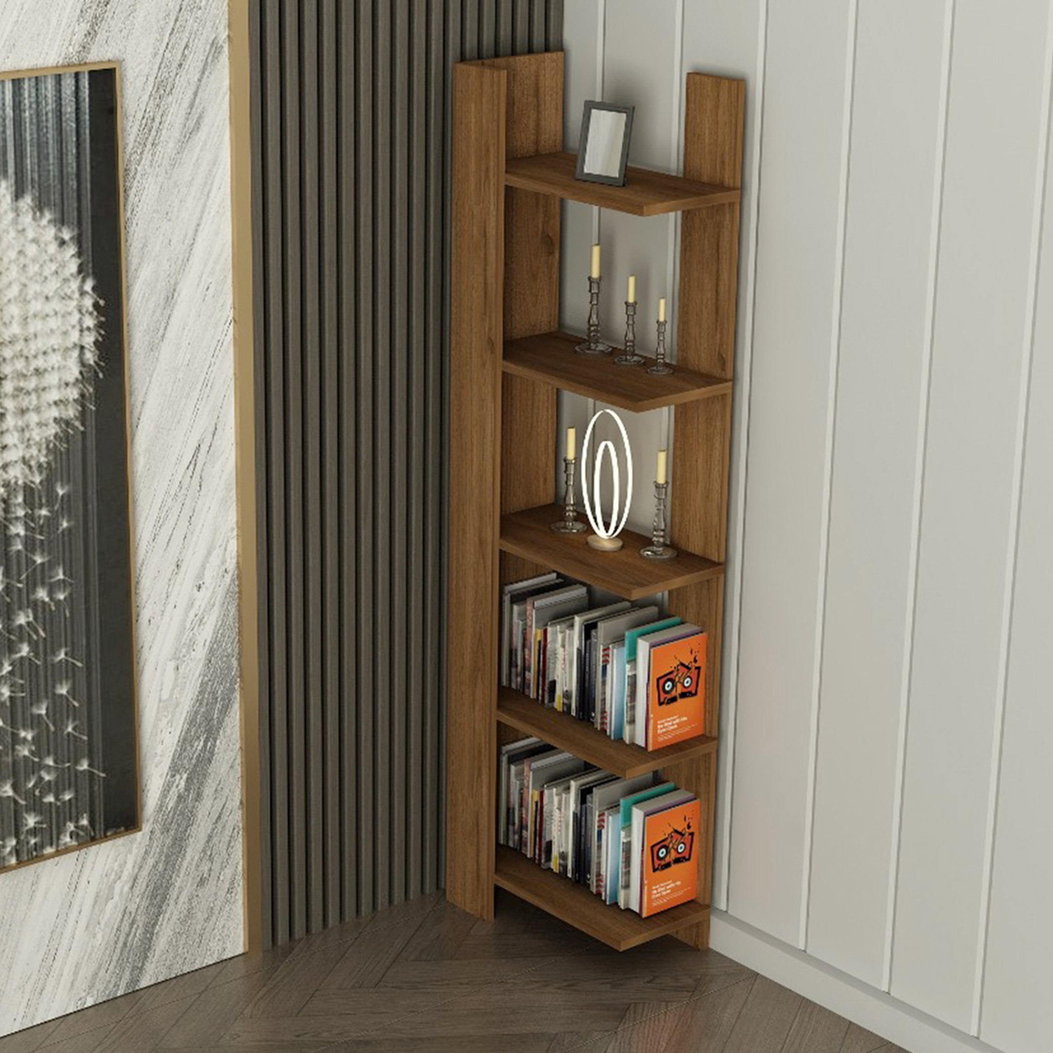 خزانة كتب ركنيّة بـ4 طوابق من نيفا-hbxfurniture-office-bookcases-image-1