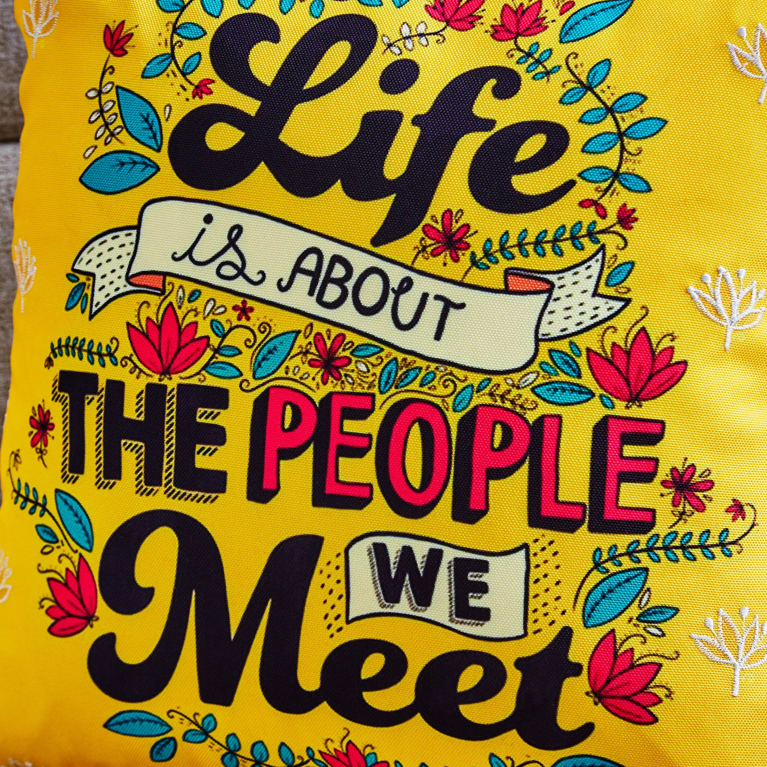 Indie Vibe Life Filled Cushion - 40x40 cm-hbxlivingroom-furnishings-cushionsandcovers-filledcushions-image-2