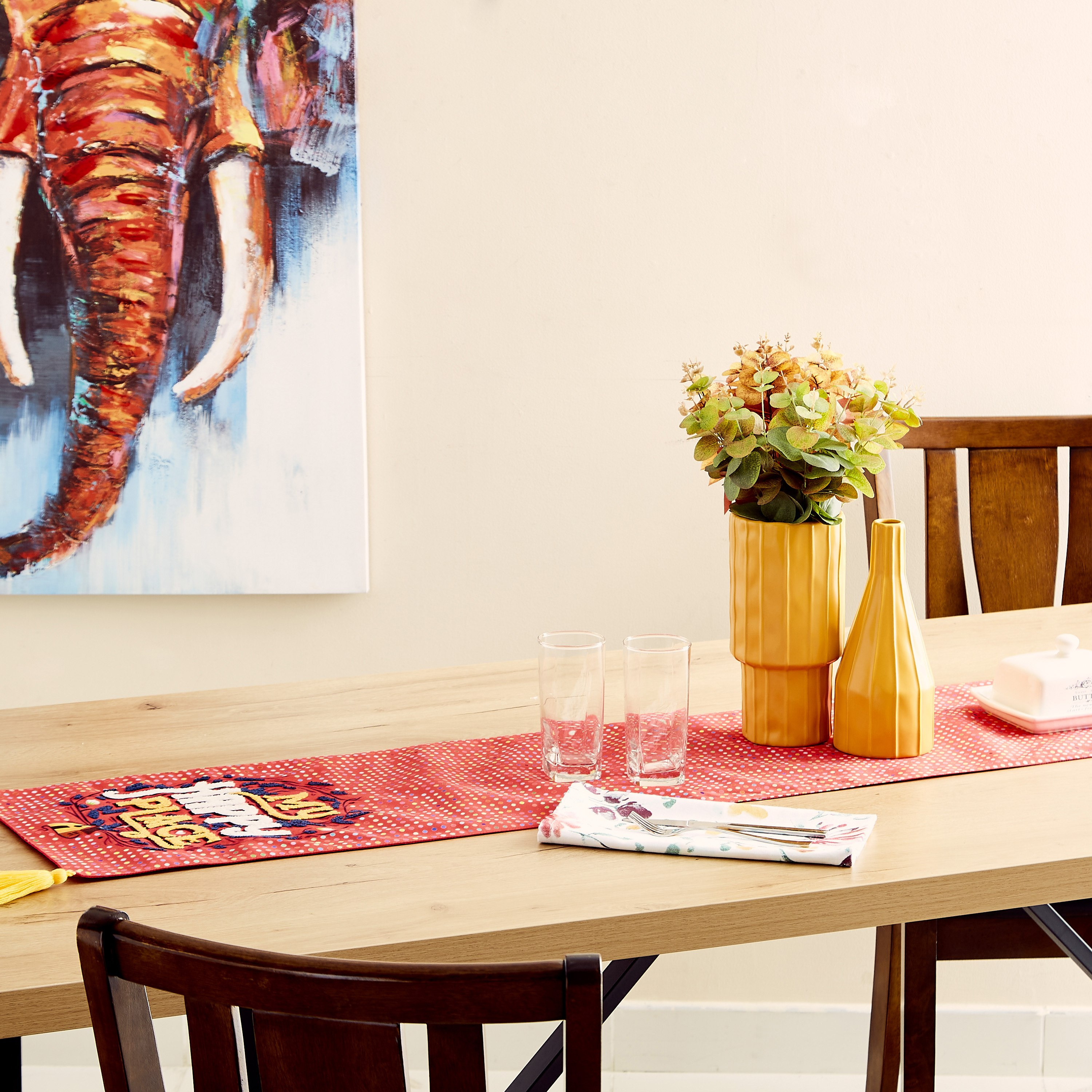 مفرش هابي من إندي فايب - 33x180 سم-hbxdecorandfurnishings-homefurnishings-tablelinens-image-4