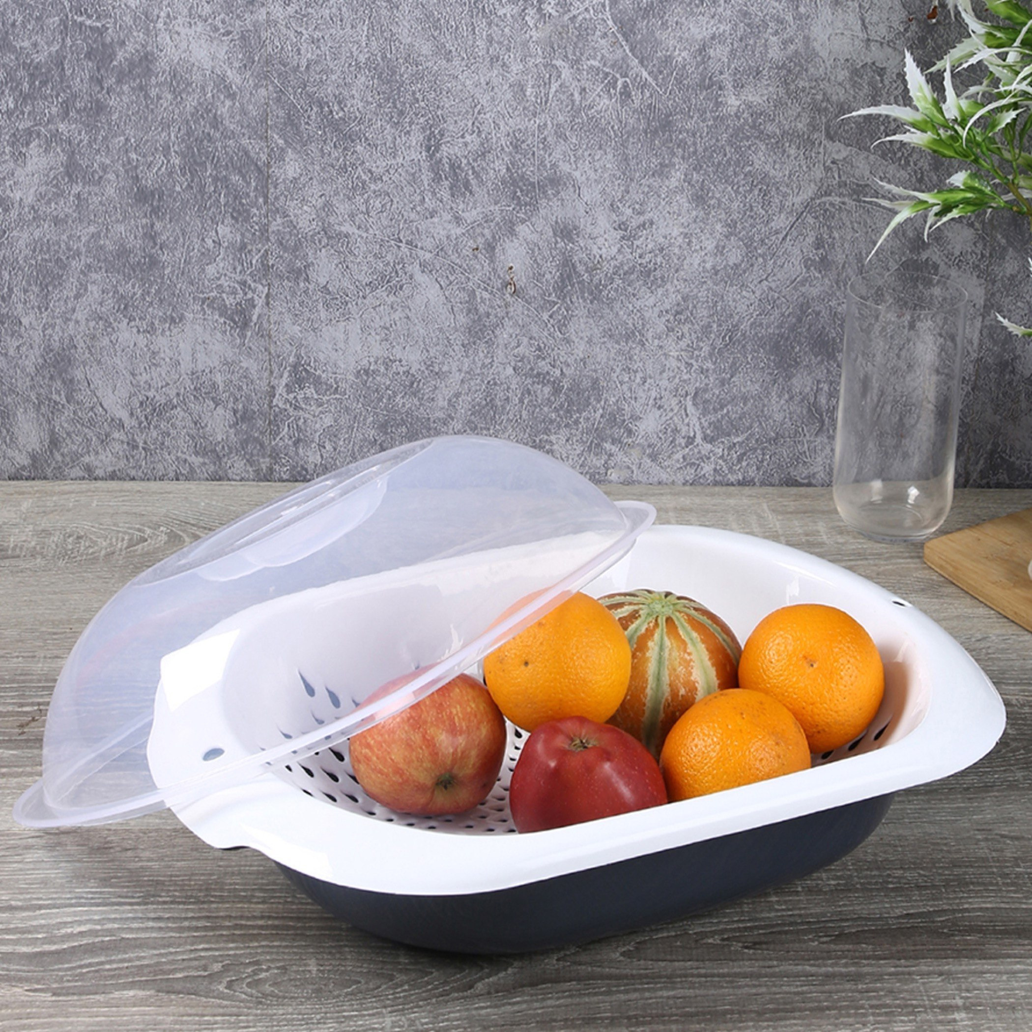 سلة تجفيف خضروات وفواكه مستويين من إليت-hbxkitchen-kitchenware-foodpreparation-image-1