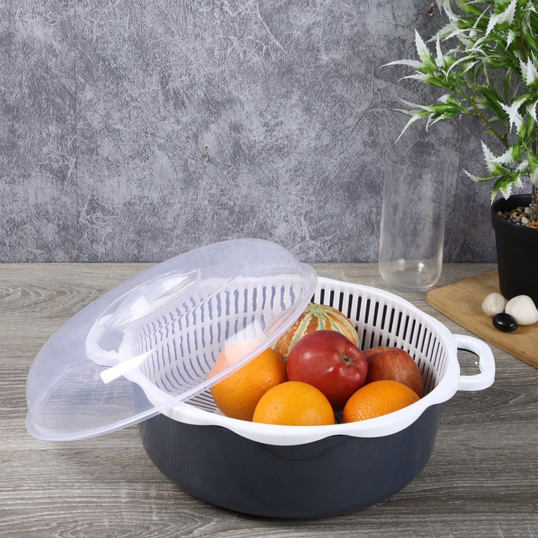 Elite 2-Layer Vegetable and Fruit Draining Basket-hbxkitchen-kitchenware-foodpreparation-image-1