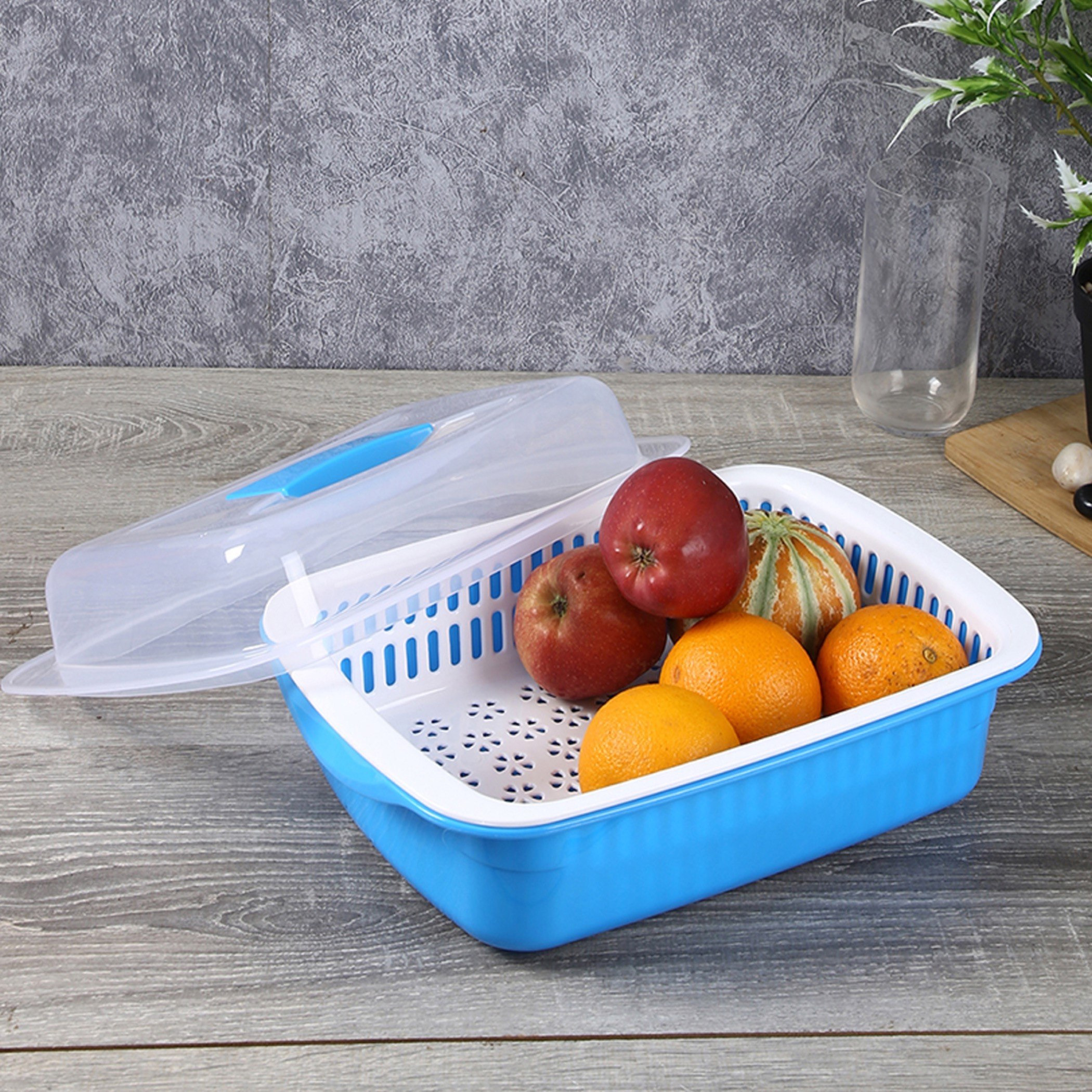Elite 2-Layer Vegetable and Fruit Draining Basket-hbxkitchen-kitchenware-foodpreparation-image-1