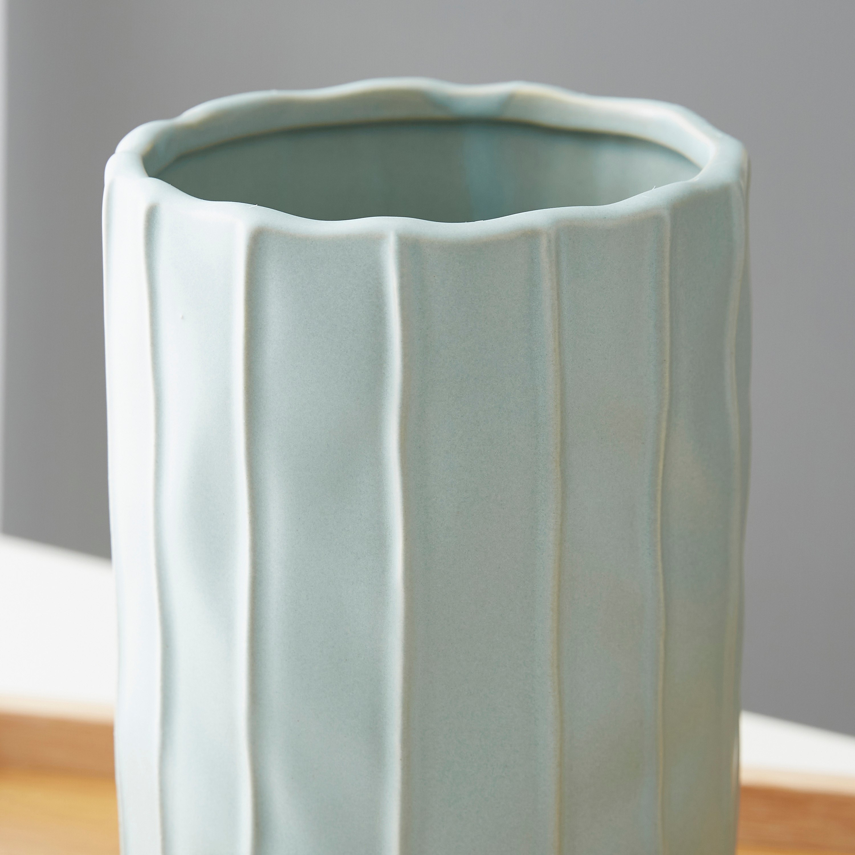 مزهرية أسطوانية سيراميك من سانسا - 13×13×21.5 سم-hbxbedroom-decorandaccessories-vases-image-3