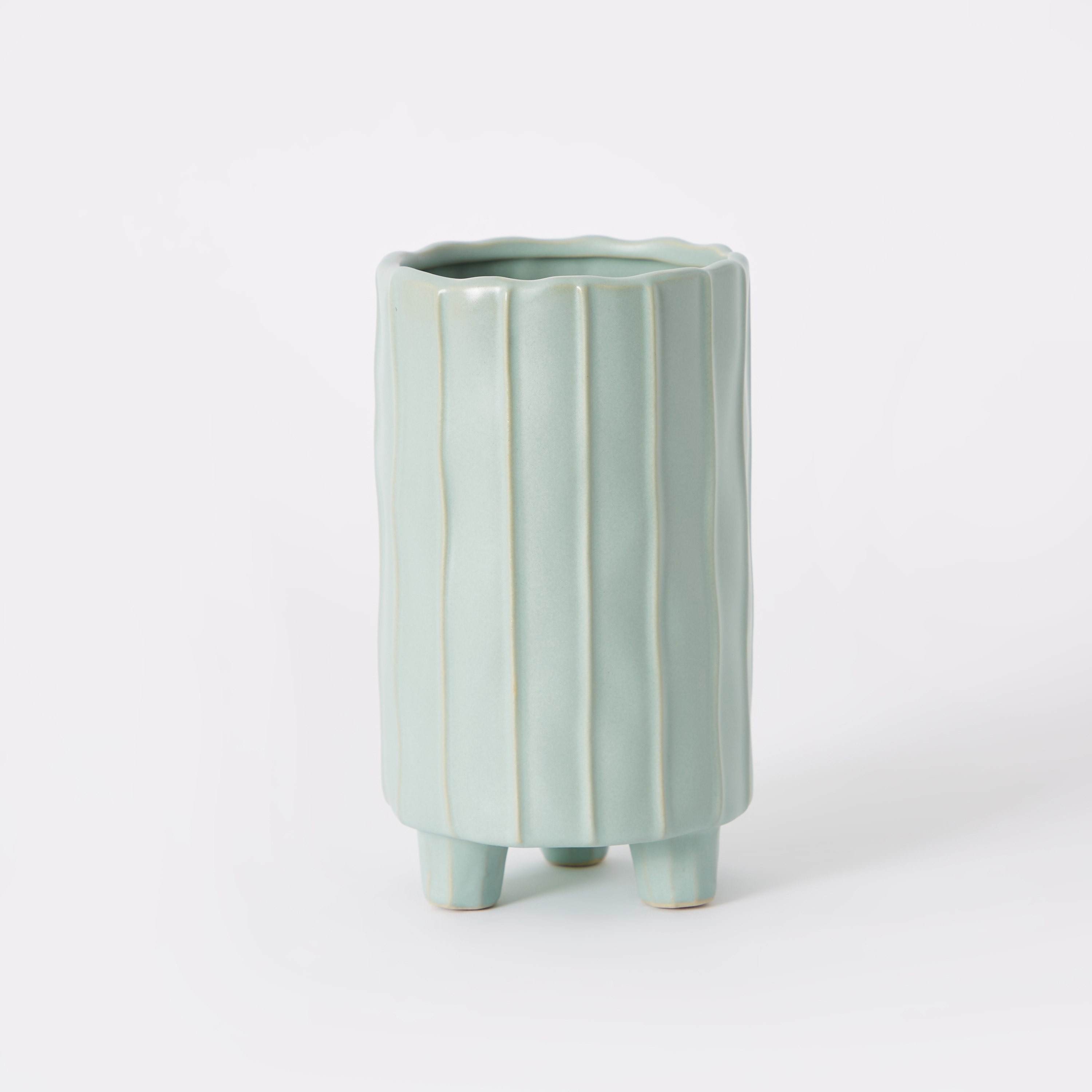 مزهرية أسطوانية سيراميك من سانسا - 13×13×21.5 سم-hbxbedroom-decorandaccessories-vases-image-5