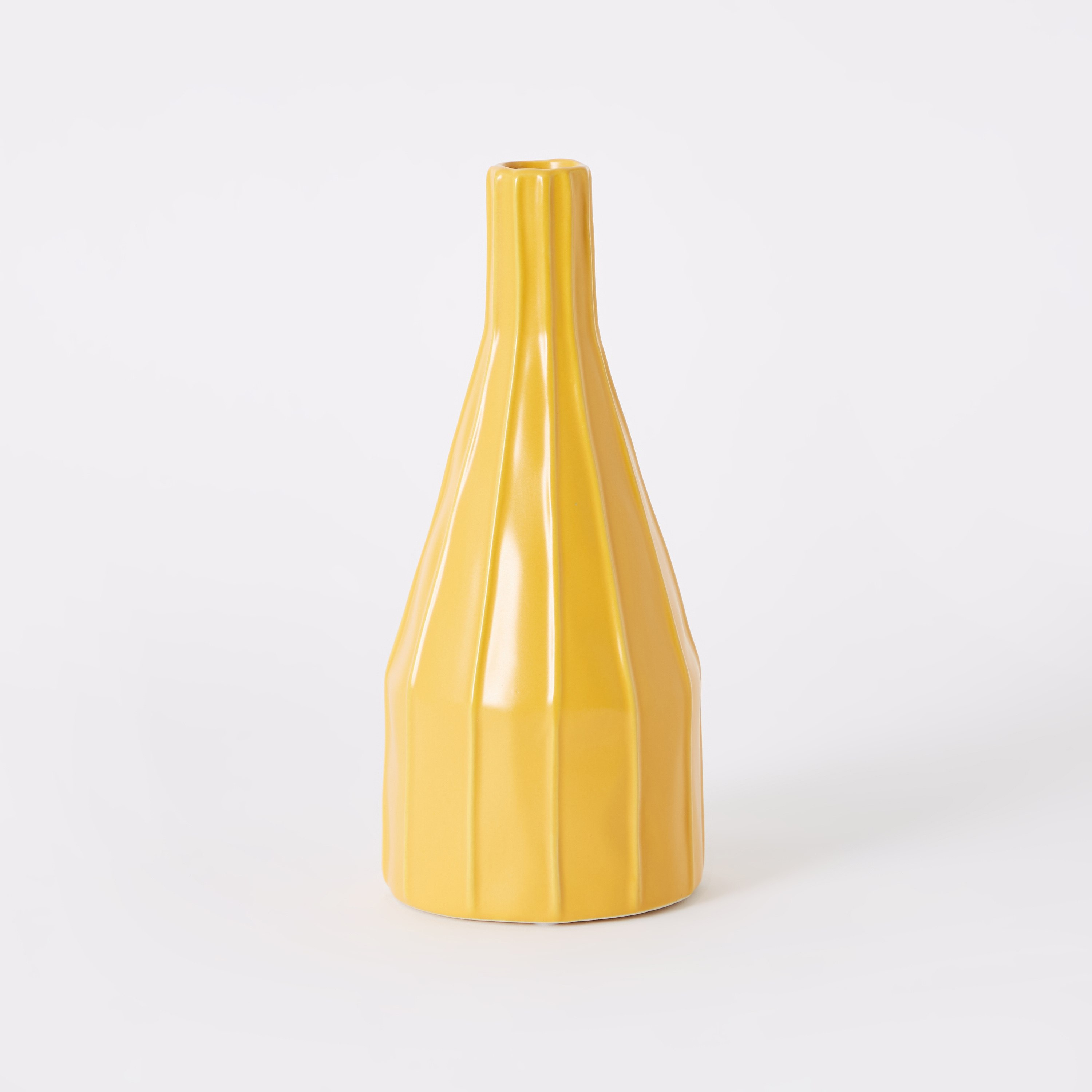 مزهرية سيراميك مخروطية من سانسا - 11x11x25.5 سم-hbxbedroom-decorandaccessories-vases-image-5