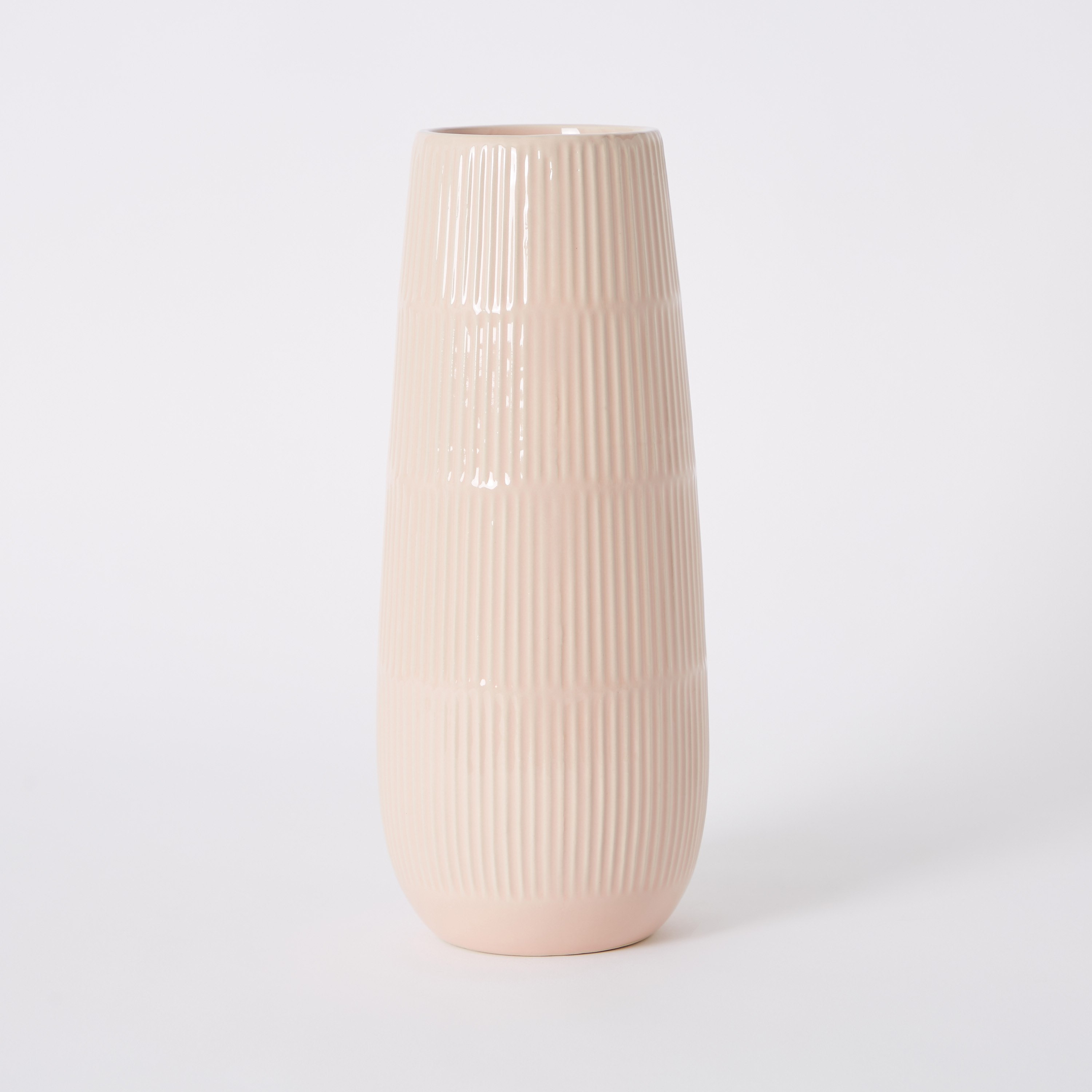 مزهرية سيراميك بارزة الملمس من سانسا - 13x13x33 سم-hbxbedroom-decorandaccessories-vases-image-5