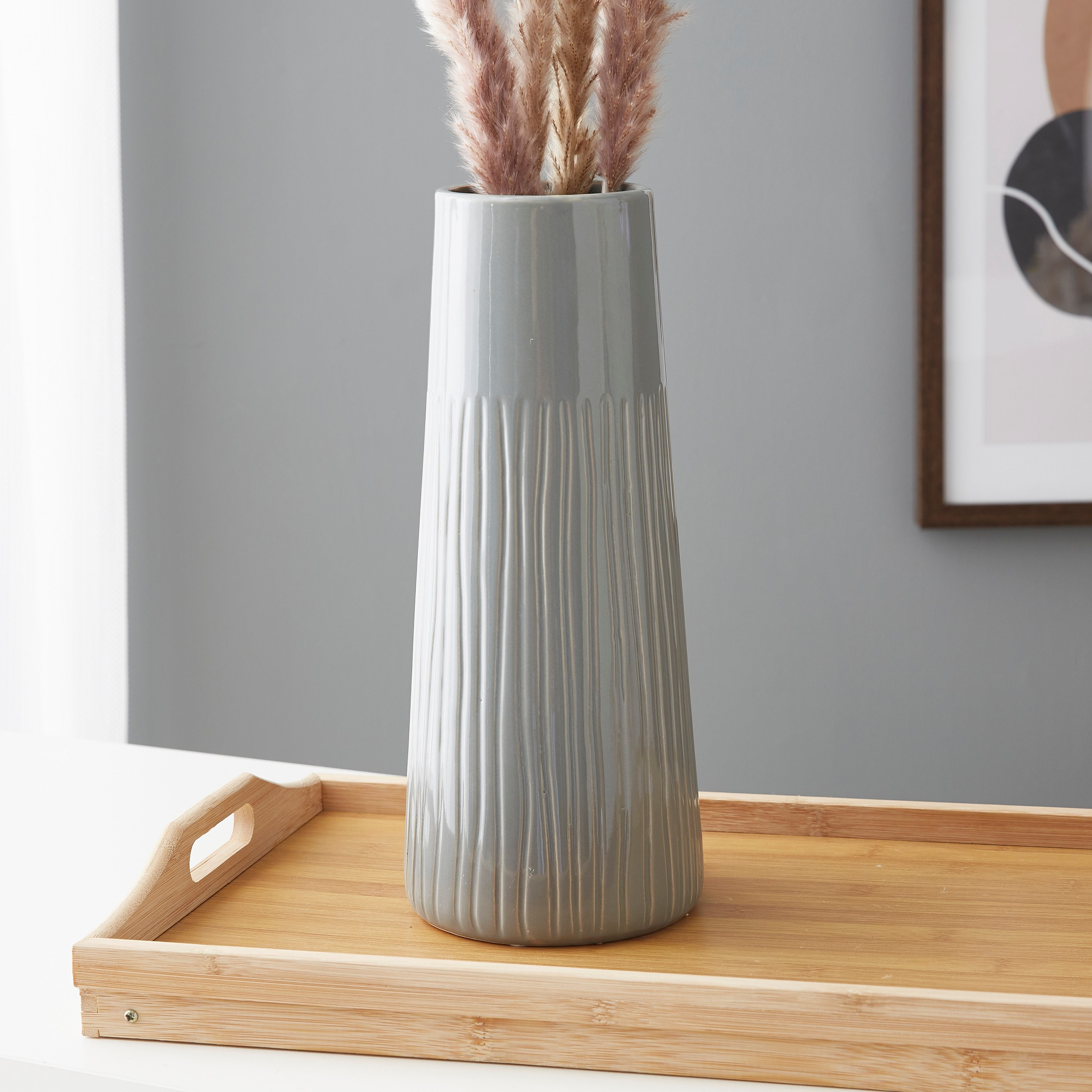 مزهرية سيراميك من سانسا - 14x14x33 سم-hbxbedroom-decorandaccessories-vases-image-1