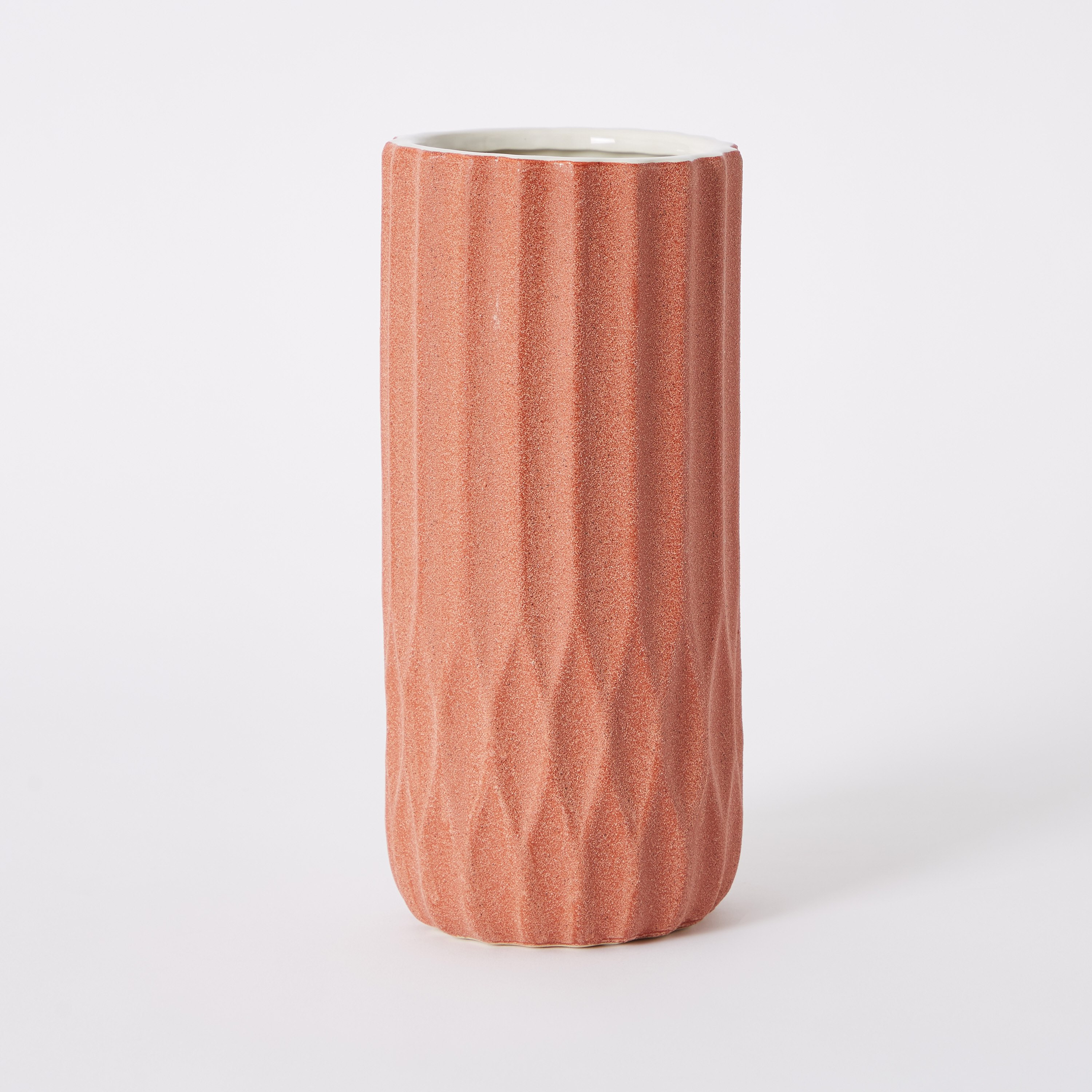 Sansa Ceramic Faceted Vase - 13x13x30 cm-hbxbedroom-decorandaccessories-vases-image-5