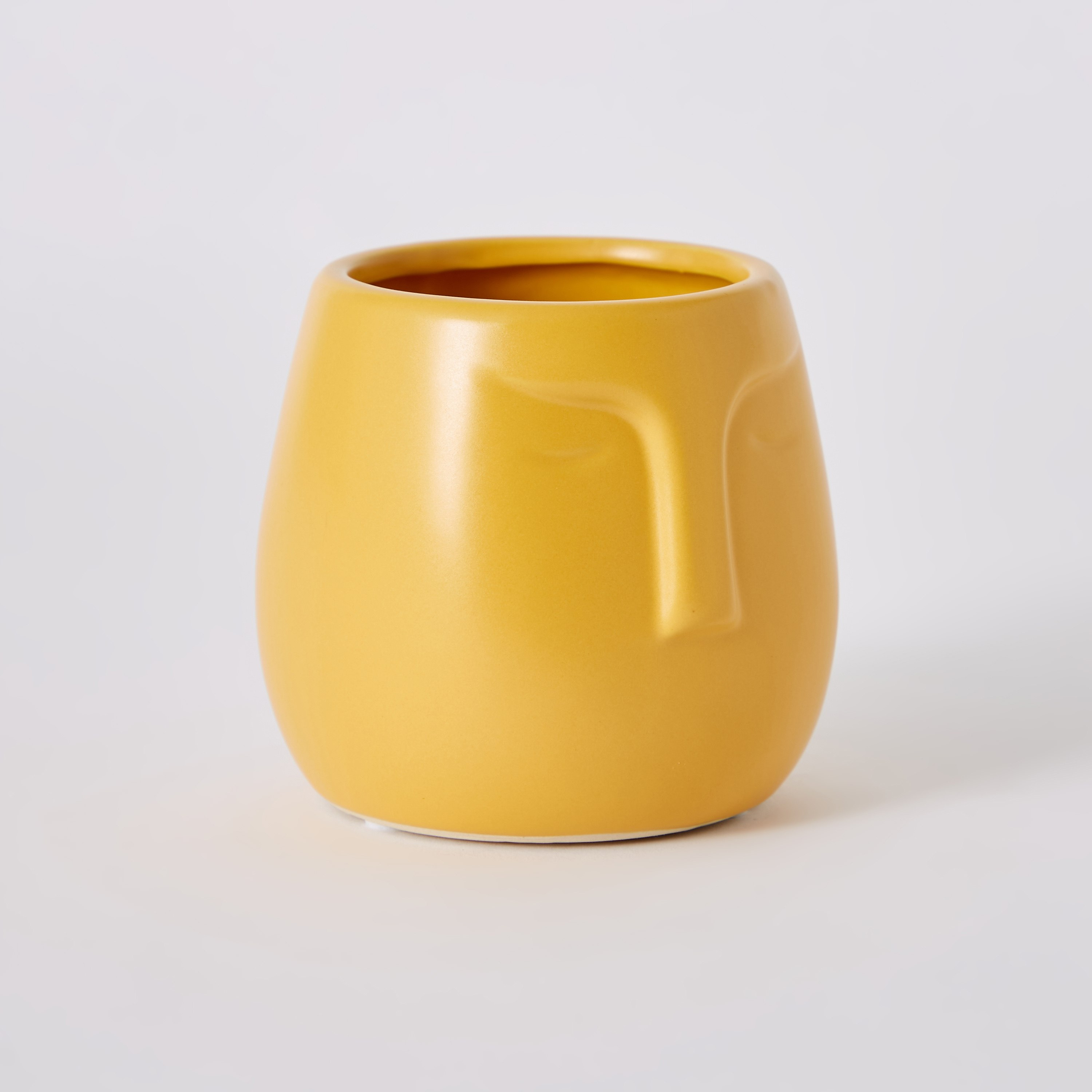 مزهرية سيراميك بتصميم وجه من سانسا - 10.5x10.5x11 سم-hbxbedroom-decorandaccessories-vases-image-5
