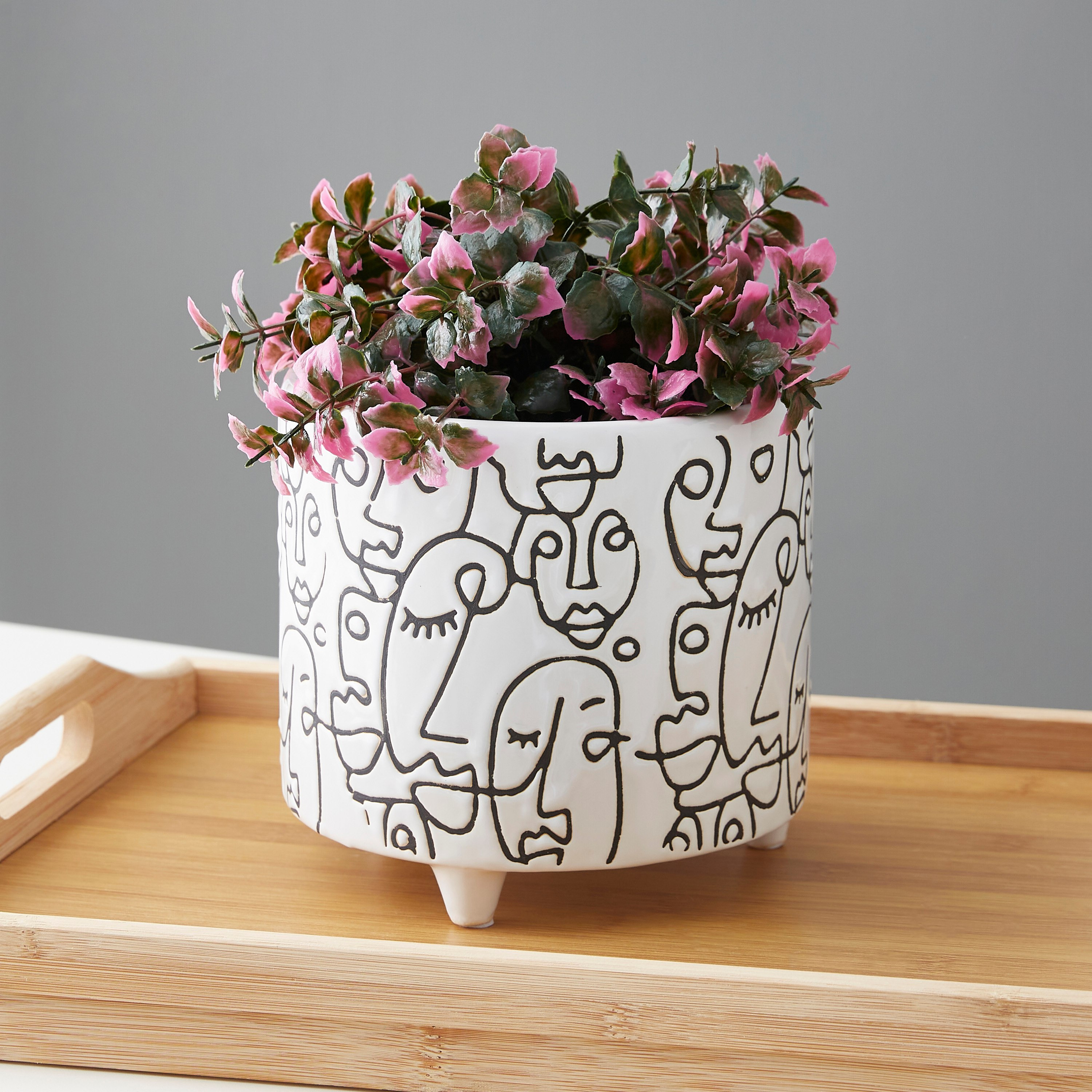 إناء زرع سيراميك من سانسا - 16x16x15 سم-hbxbedroom-decorandaccessories-vases-image-1