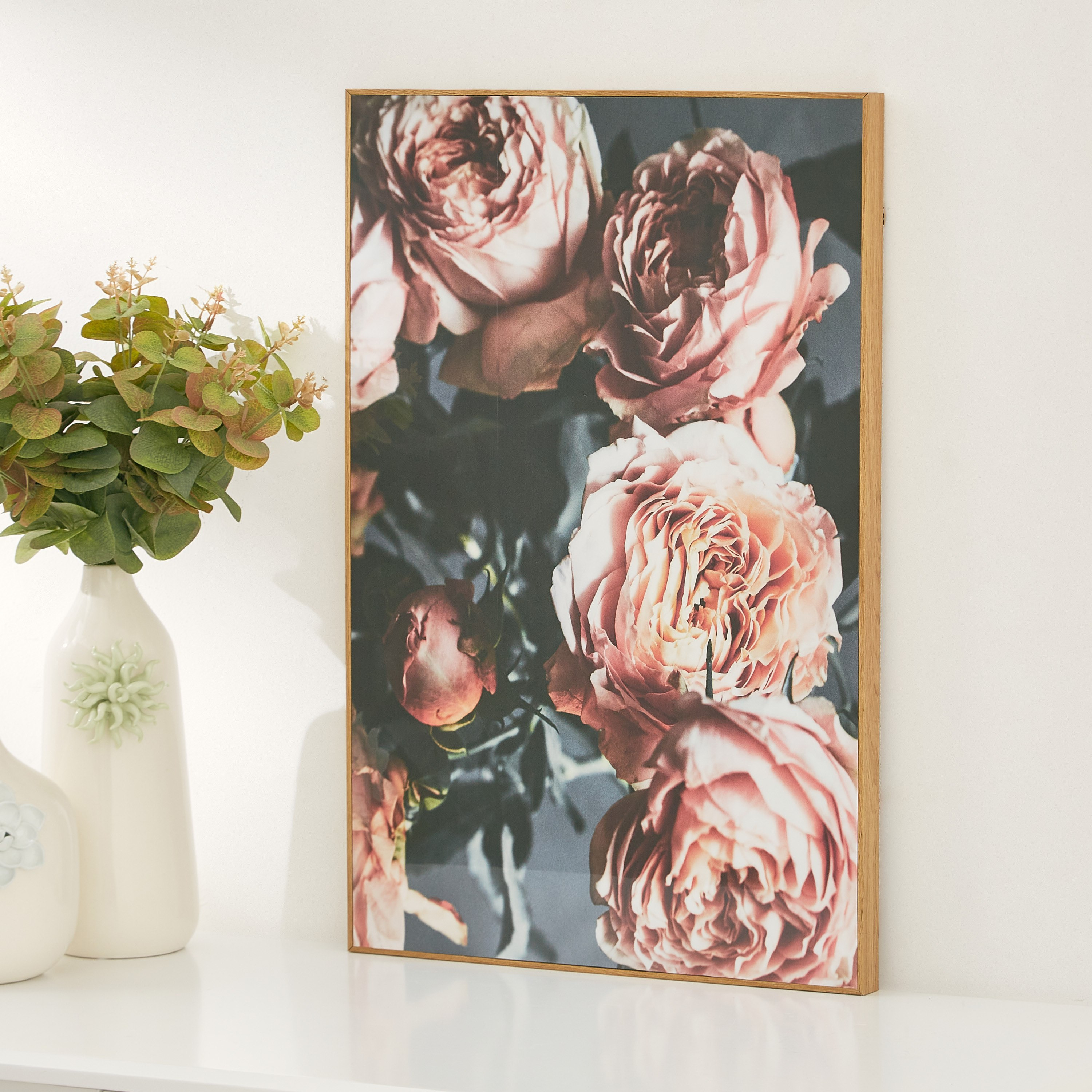 لوحة مؤطّرة لامعة بتصميم ورود من ليونور - 40x3x60 سم-PROMO_HB_AE_B1G1_250925-image-2