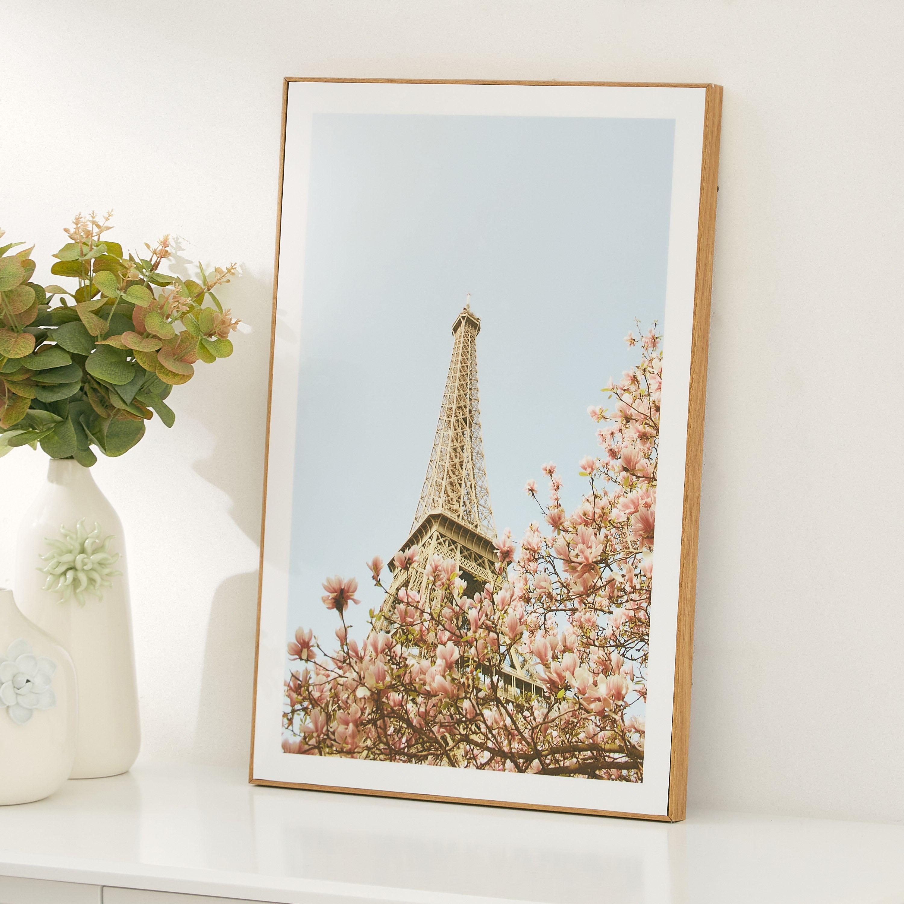 لوحة مؤطّرة لامعة بتصميم برج إيفل وزهرة من ليونور - 40x3x60 سم-PROMO_HB_AE_B1G1_250925-image-2