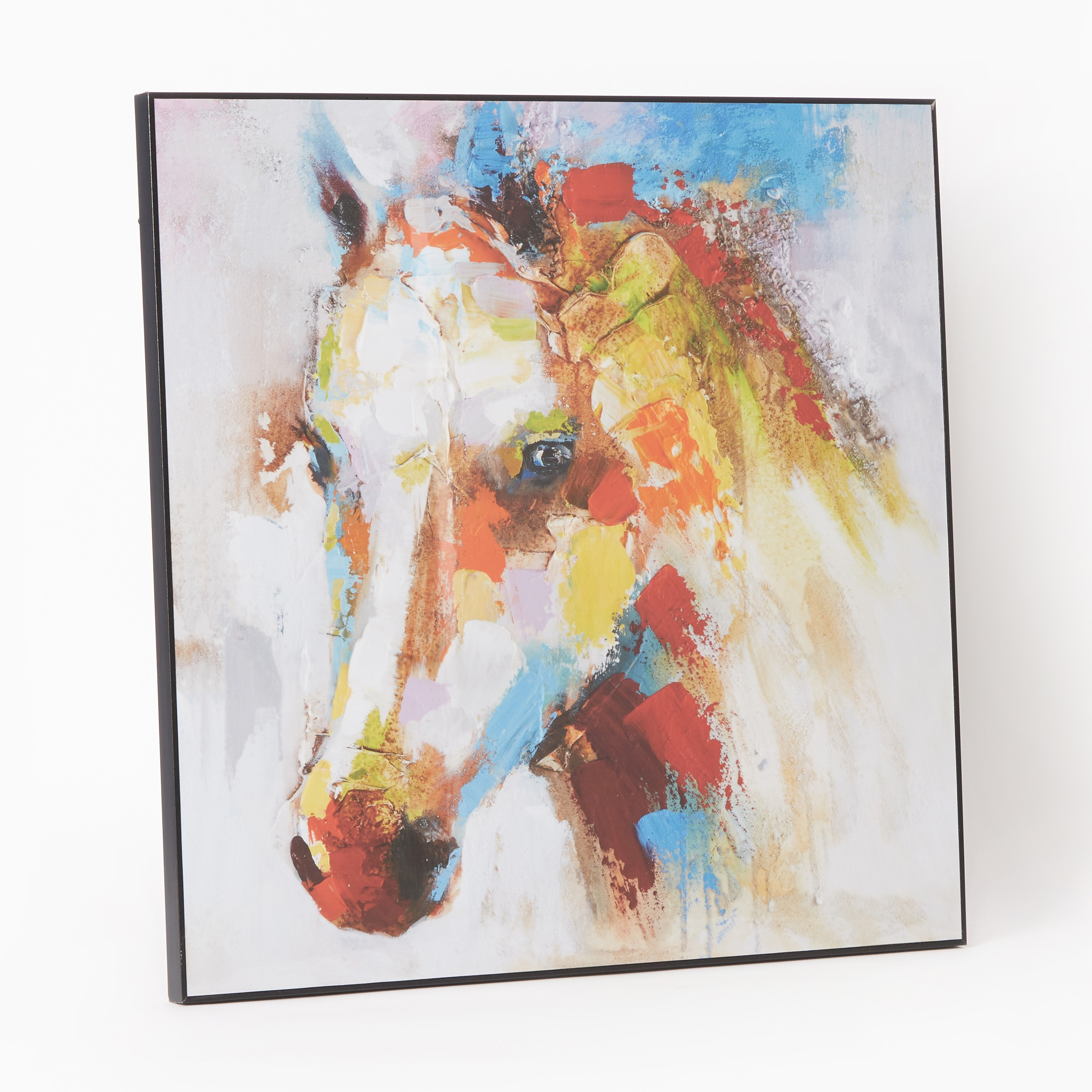 Leonor Glossy Horse Handpainted Framed Picture - 60x3x60 cm-hbxhomeware-hbxdecorandfurnishings-image-5